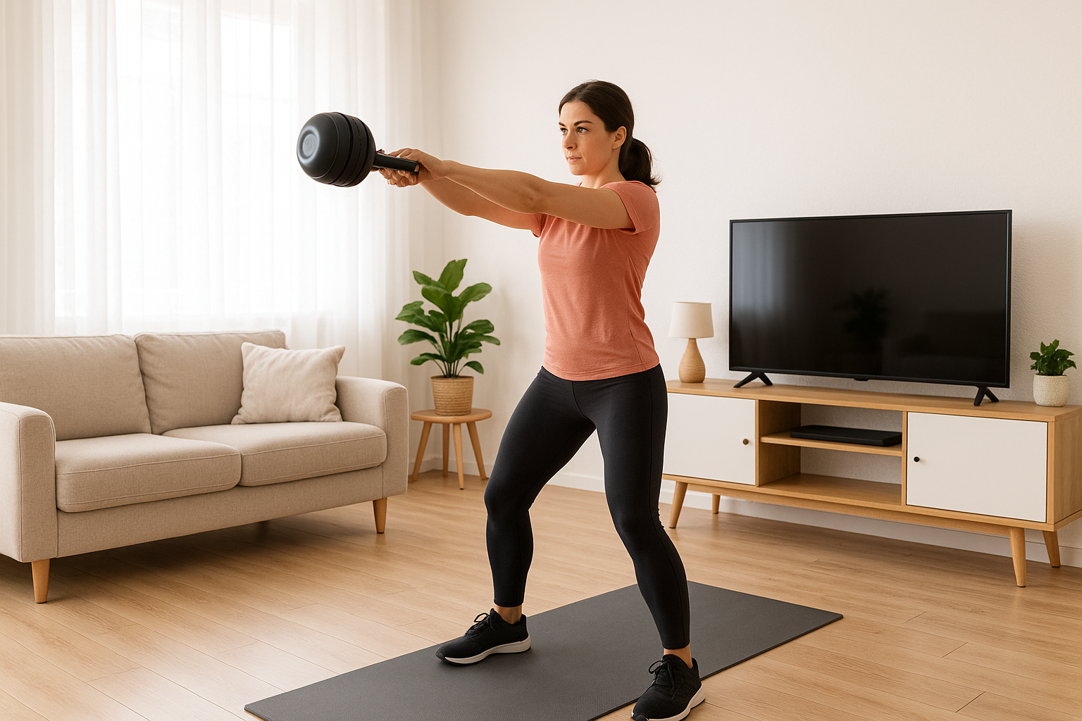 4-week beginner kettlebell program you can do in your living room