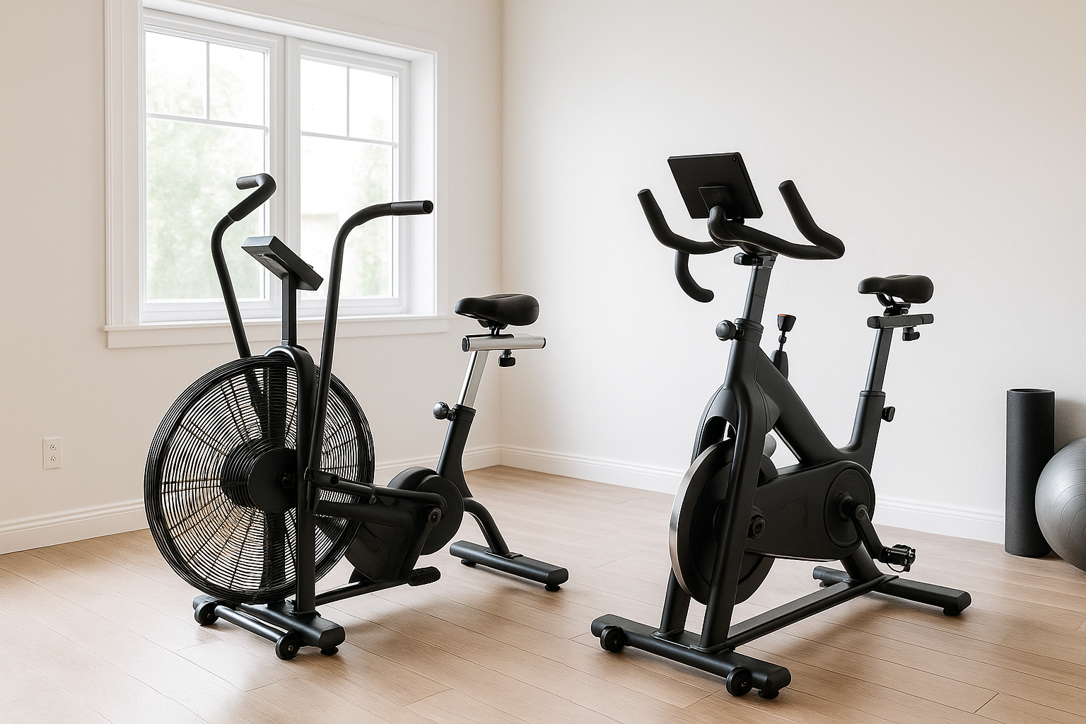 Air bike vs classic exercise bike: which is better for intense home cardio?