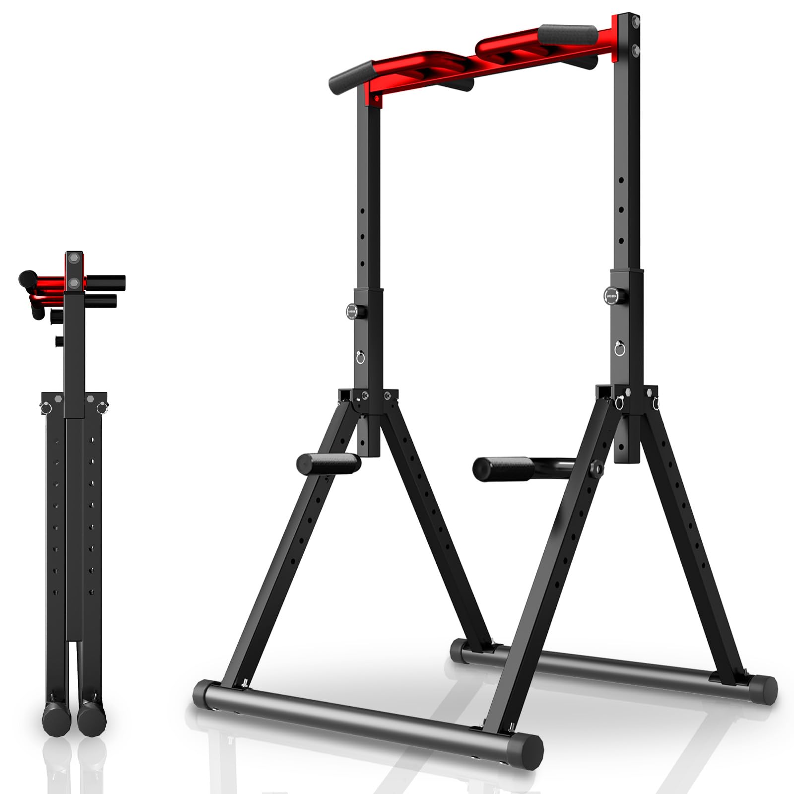 WATBKHE power tower pull up dip station, compact home gym frame now at a standout price on Amazon