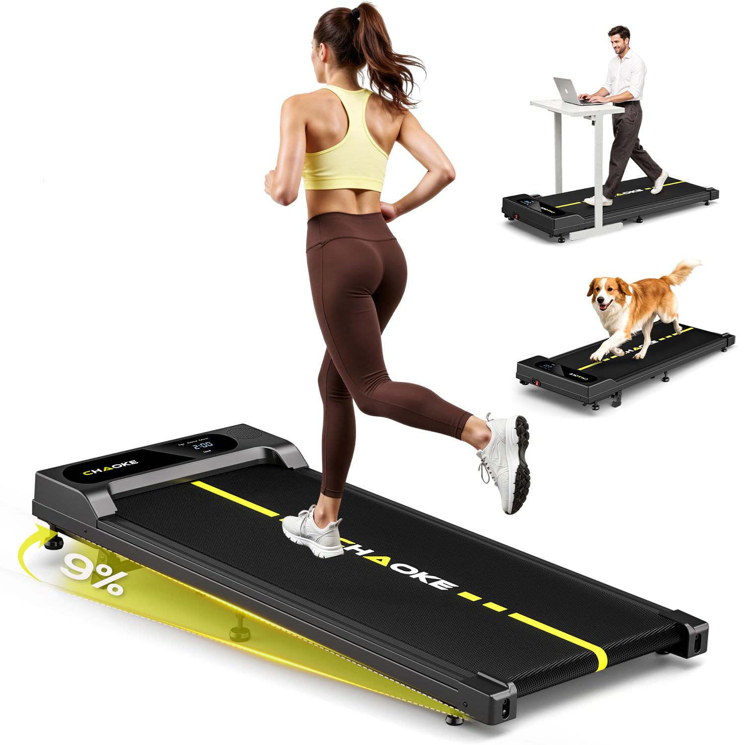 Walking Pad Treadmill for Home CHAOKE, compact incline jogging machine on Amazon with a standout price