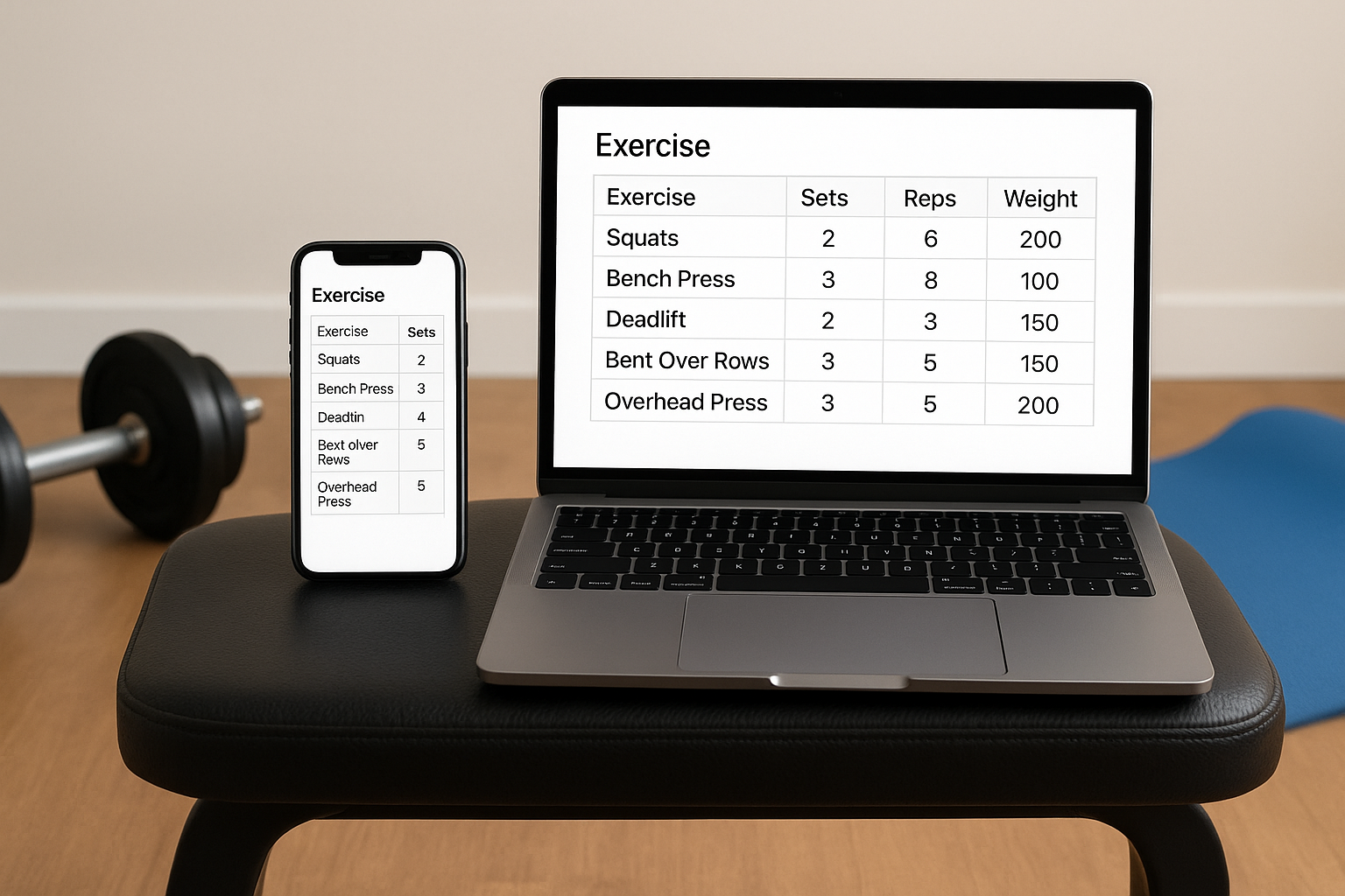 How to use free note apps and cloud docs as a full-featured home training log