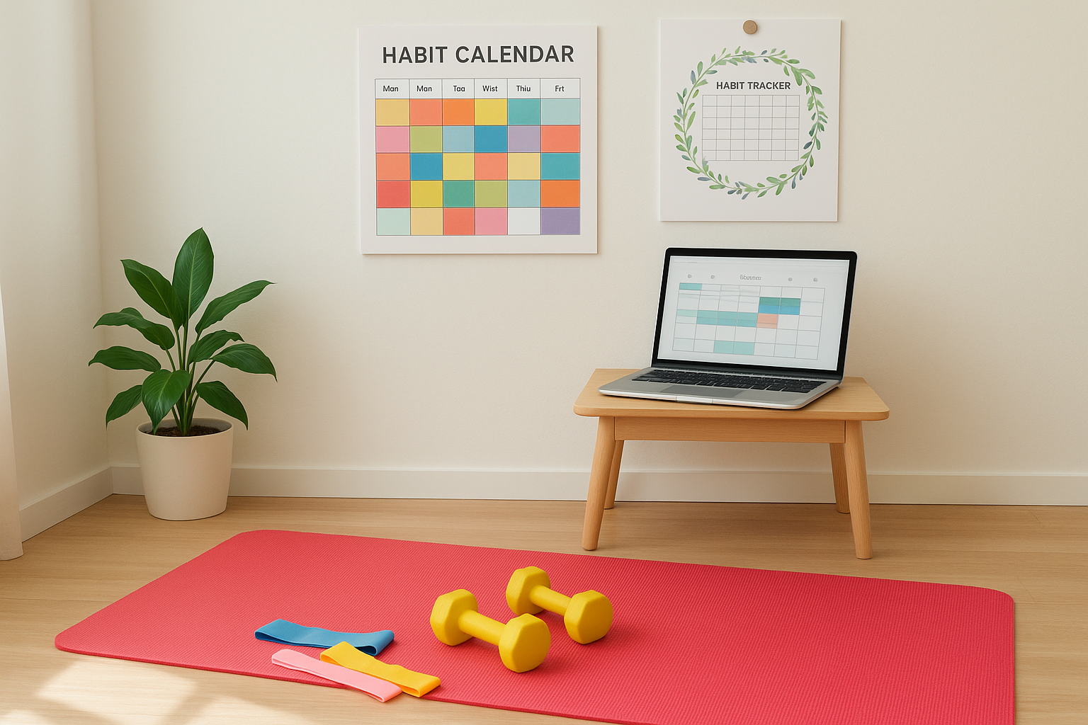 Best free habit and calendar apps to build a realistic home workout schedule