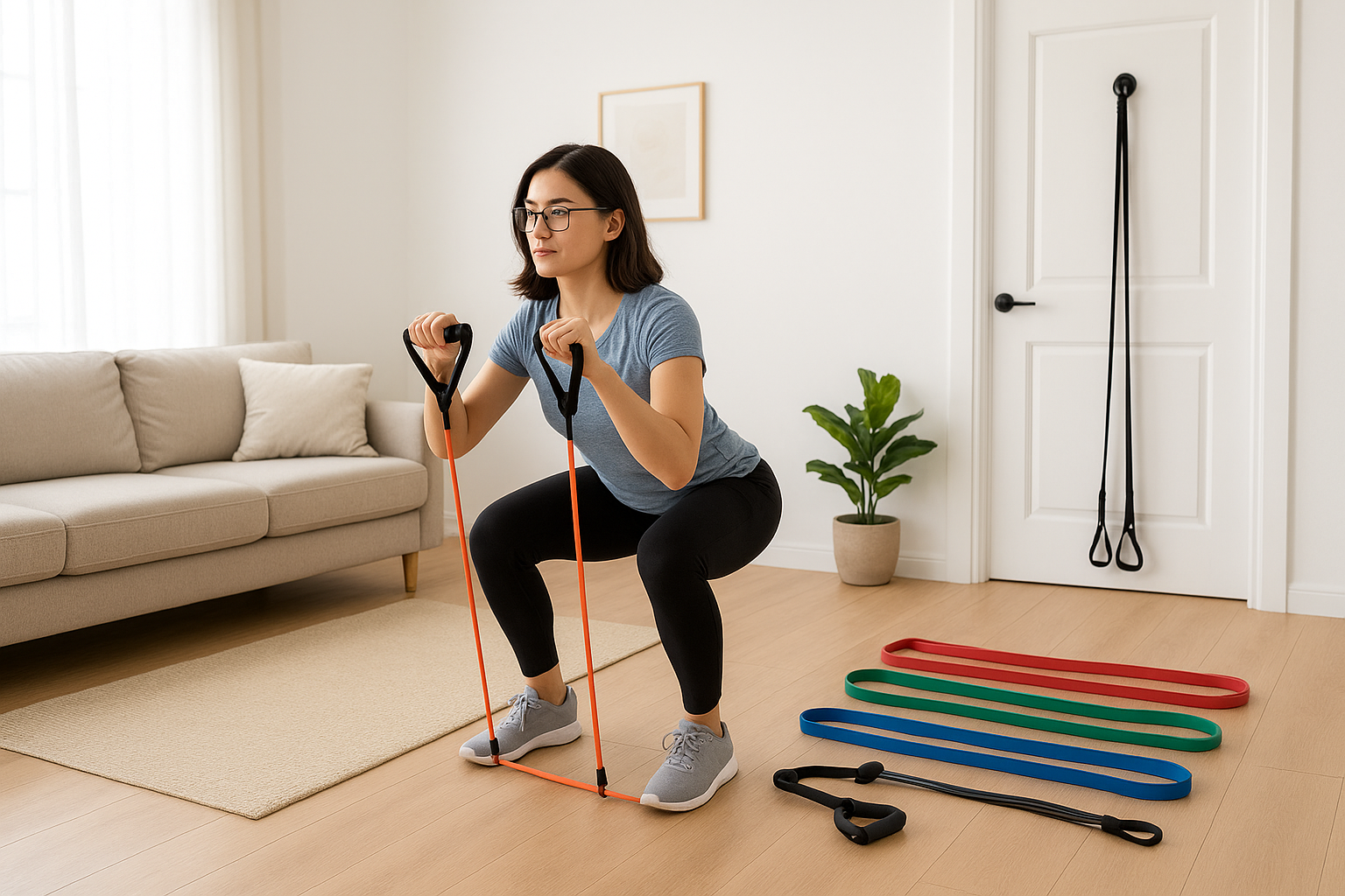 Living room strength: 45‑minute full body workout using only resistance bands
