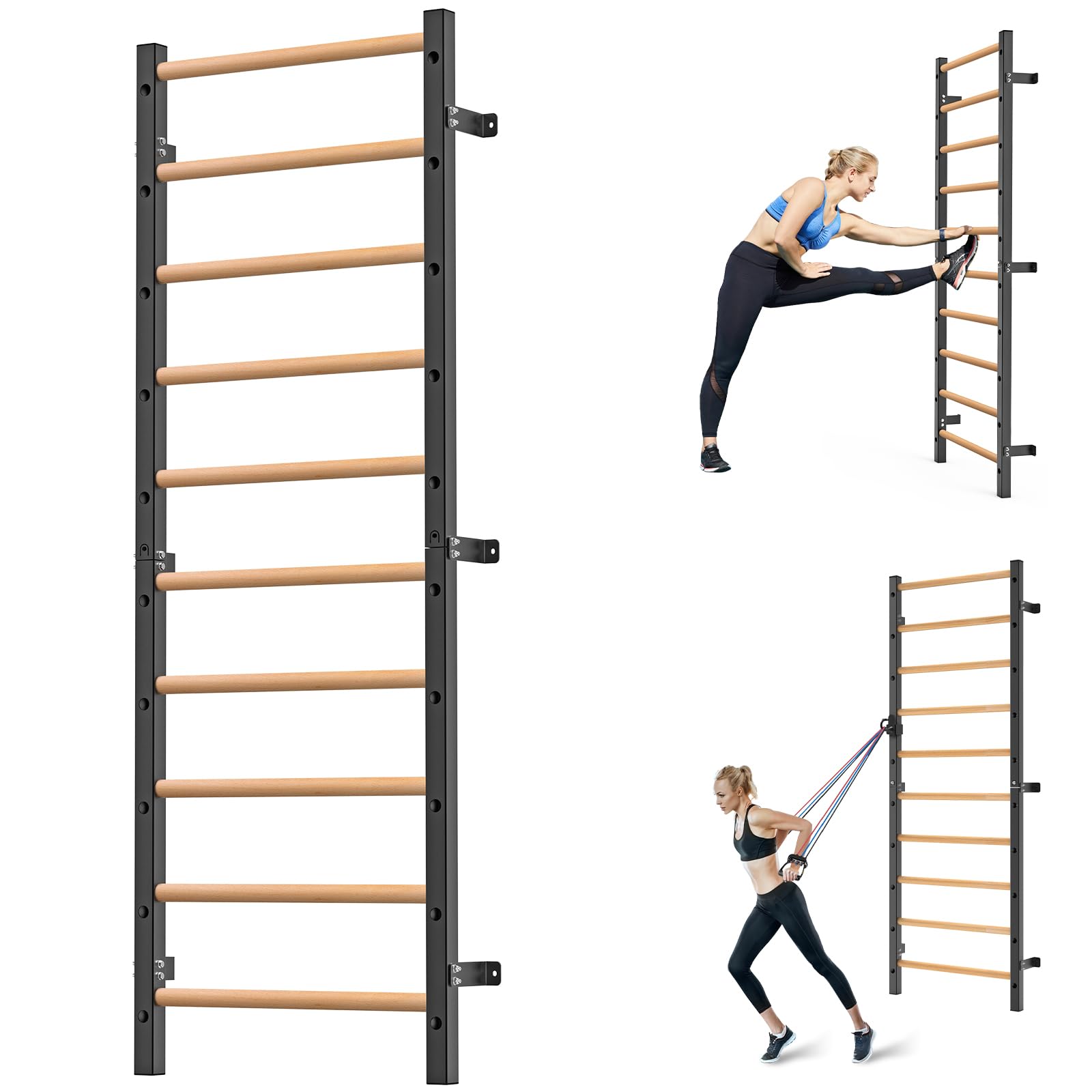 Kipika gymnastic stall bar, wall-mounted ladder and pull-up station for versatile home training now on Amazon