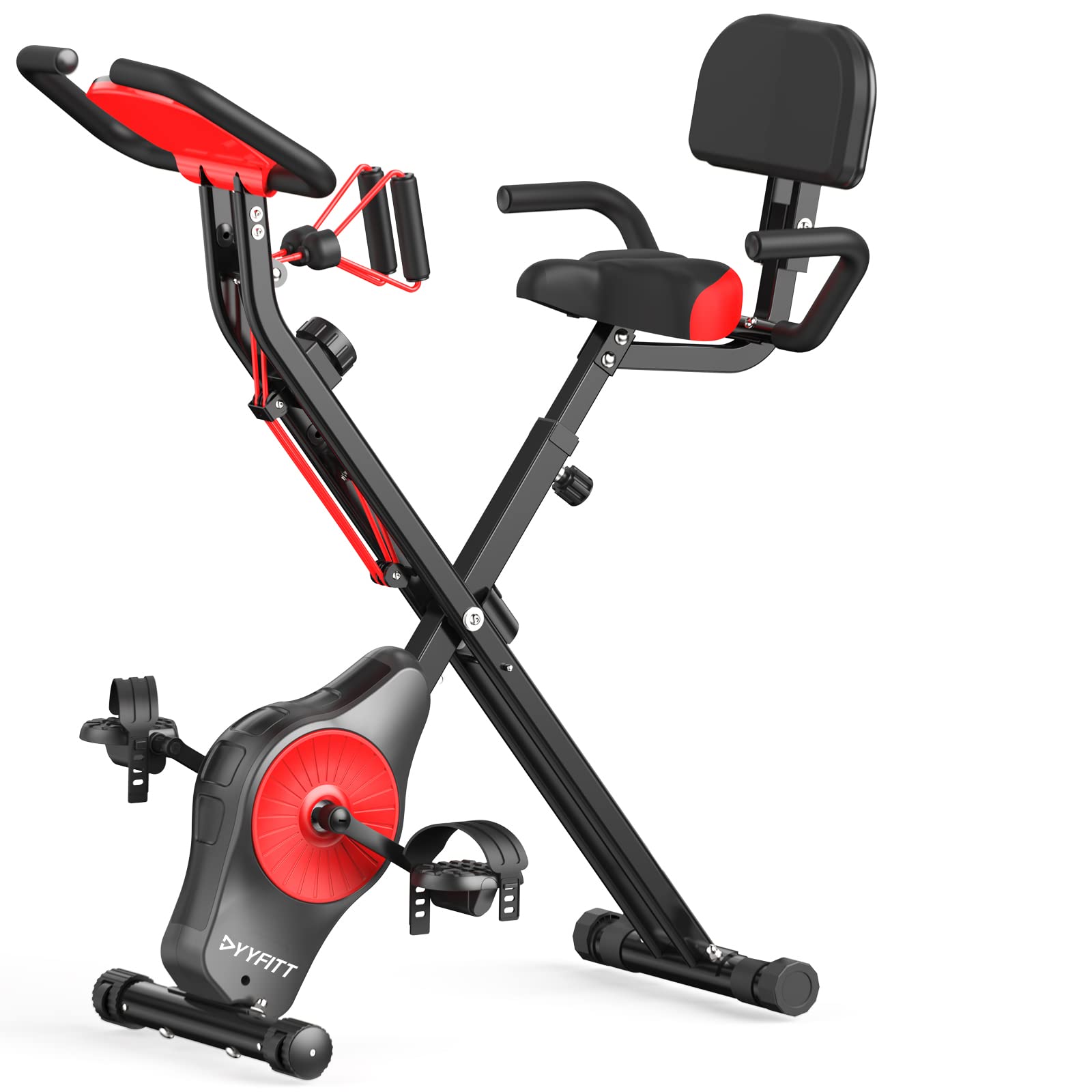YYFITT foldable fitness exercise bike with resistance bands, quiet 2-in-1 trainer now at a standout Amazon price