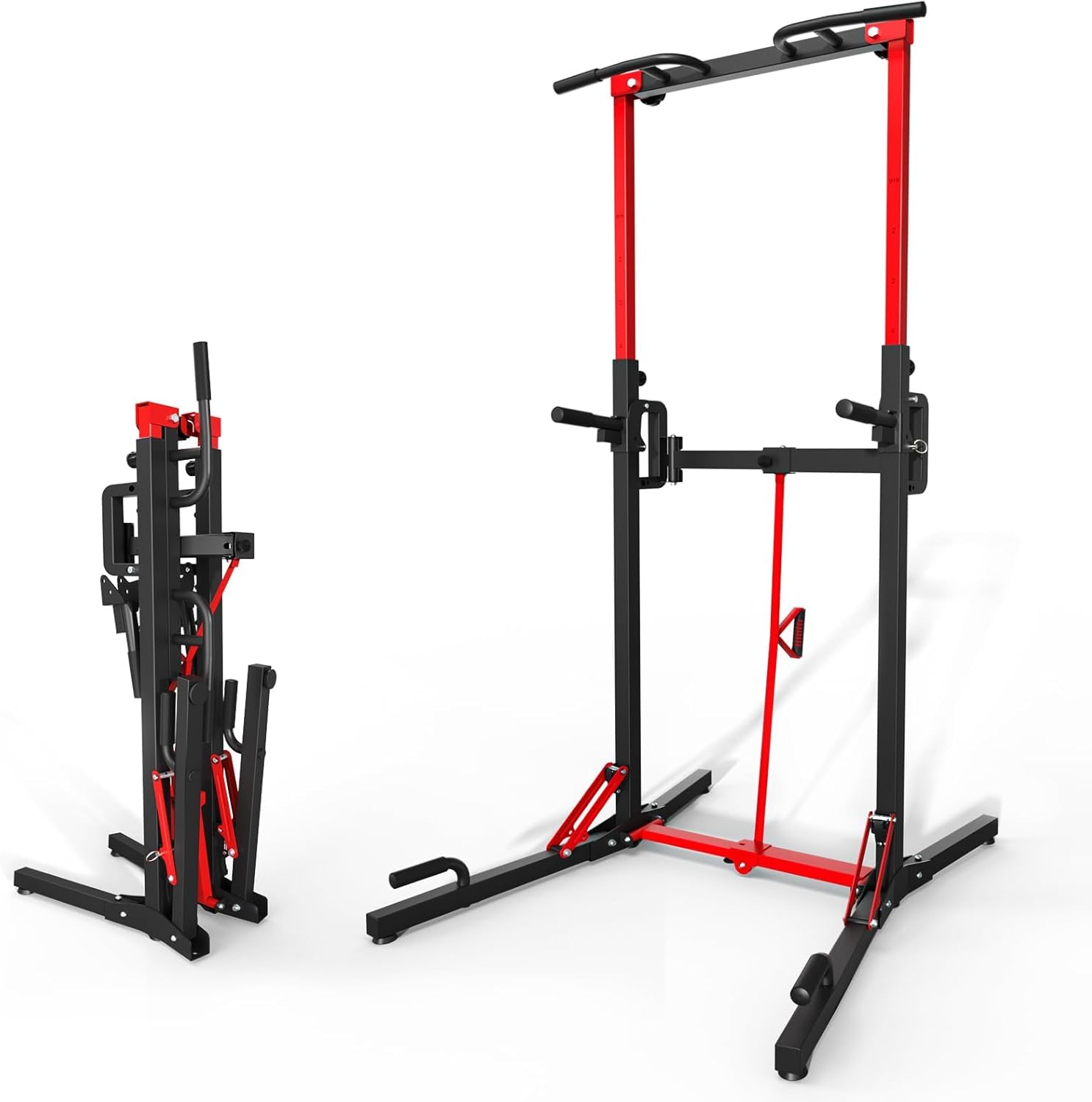 ONETWOFIT power tower assistance station, compact pull up and dip solution for home gyms on Amazon