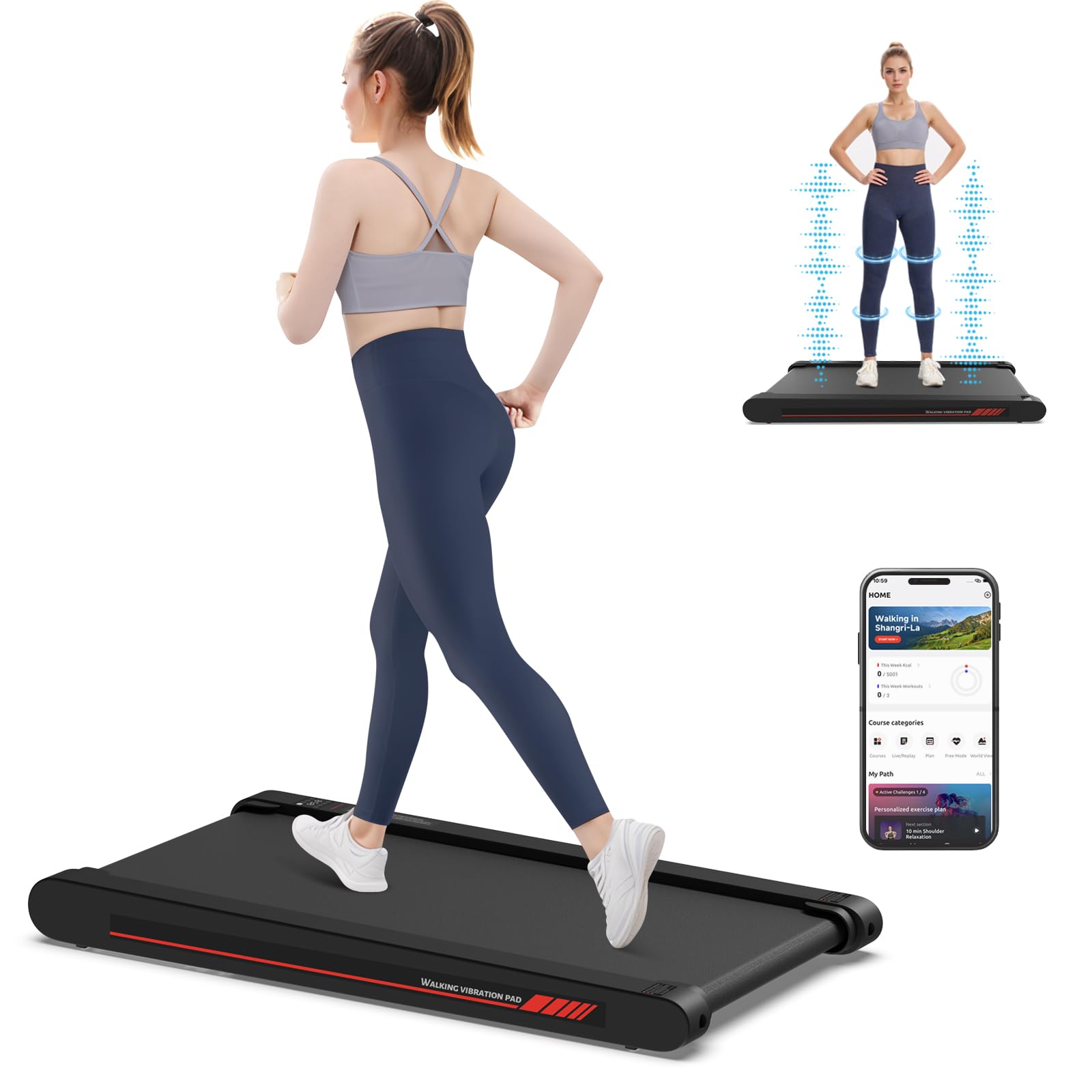 Sperax walking vibration pad with app, hybrid treadmill and vibration platform for home with a strong Amazon price