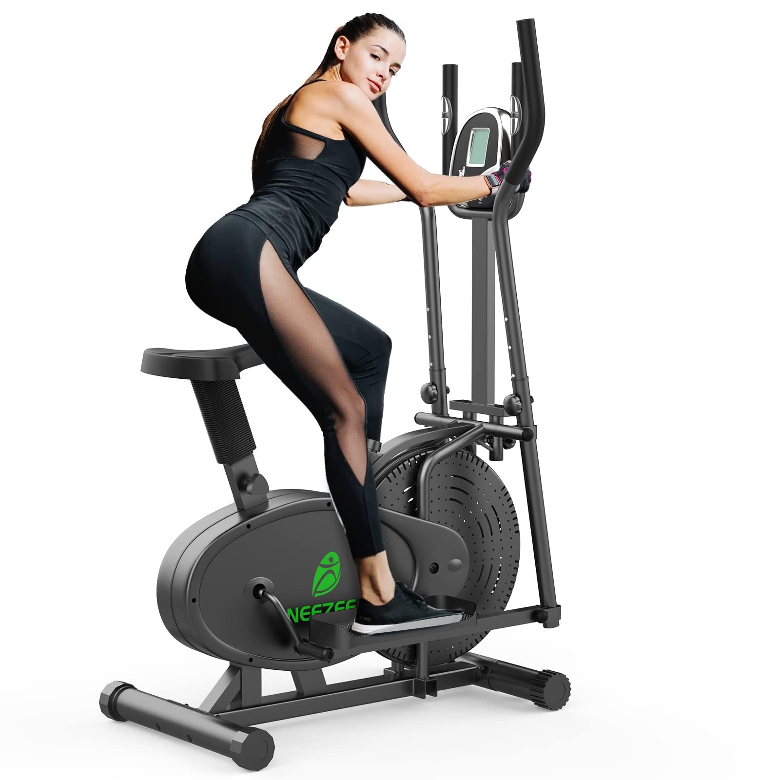 Neezee upgraded elliptical cross trainer for home, quiet 2 in 1 cardio machine in promo on Amazon