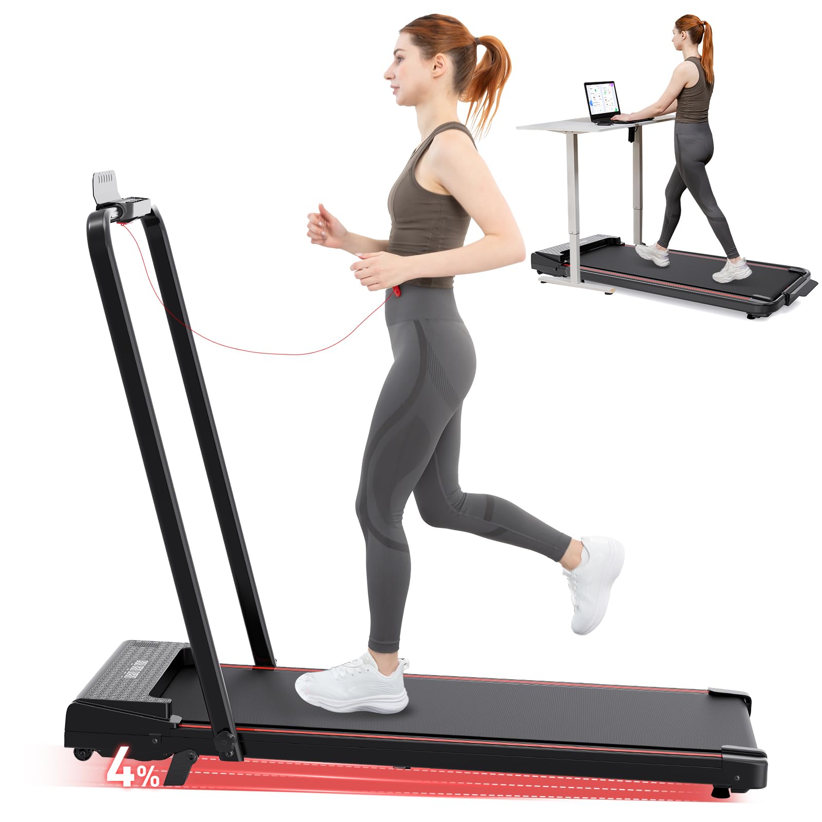 CITYSPORTS 2 in 1 folding treadmill, compact under desk walking machine now at a standout Amazon price