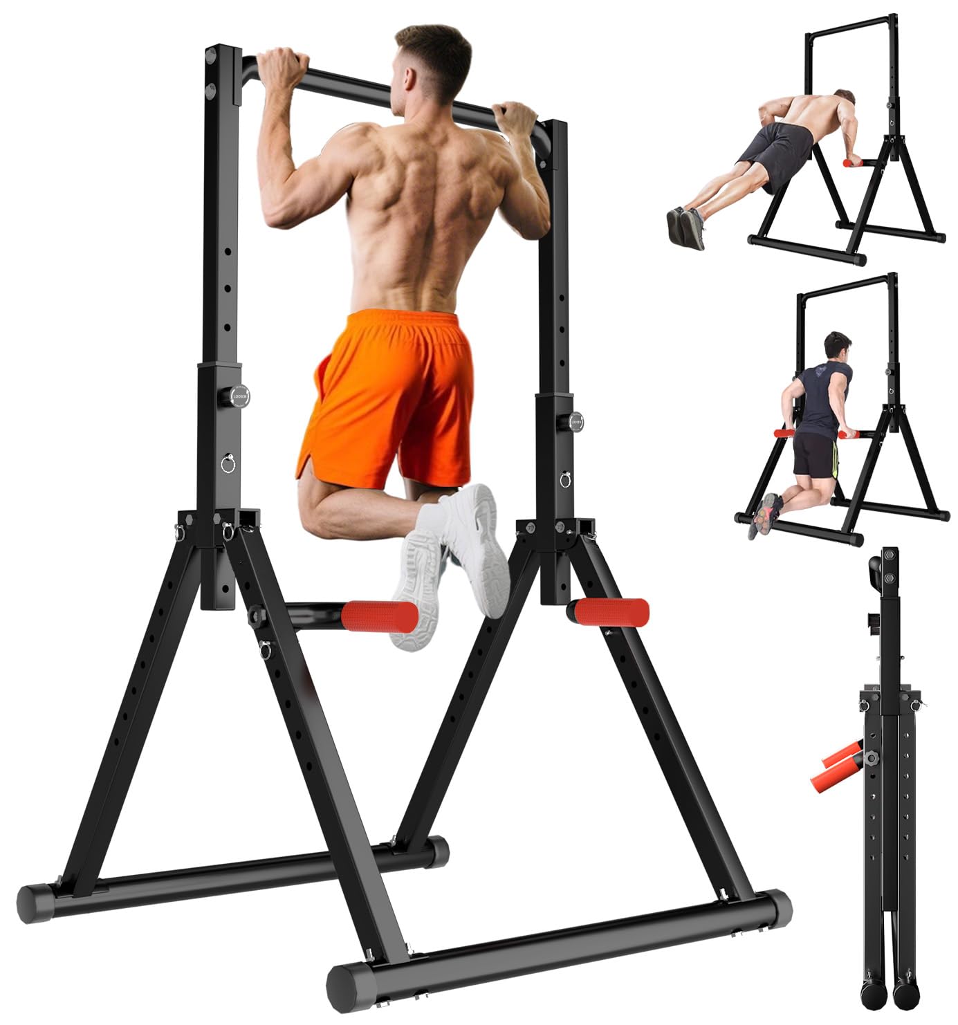 Watbkhe power tower pull up dip station, foldable home gym station with an aggressive Amazon price