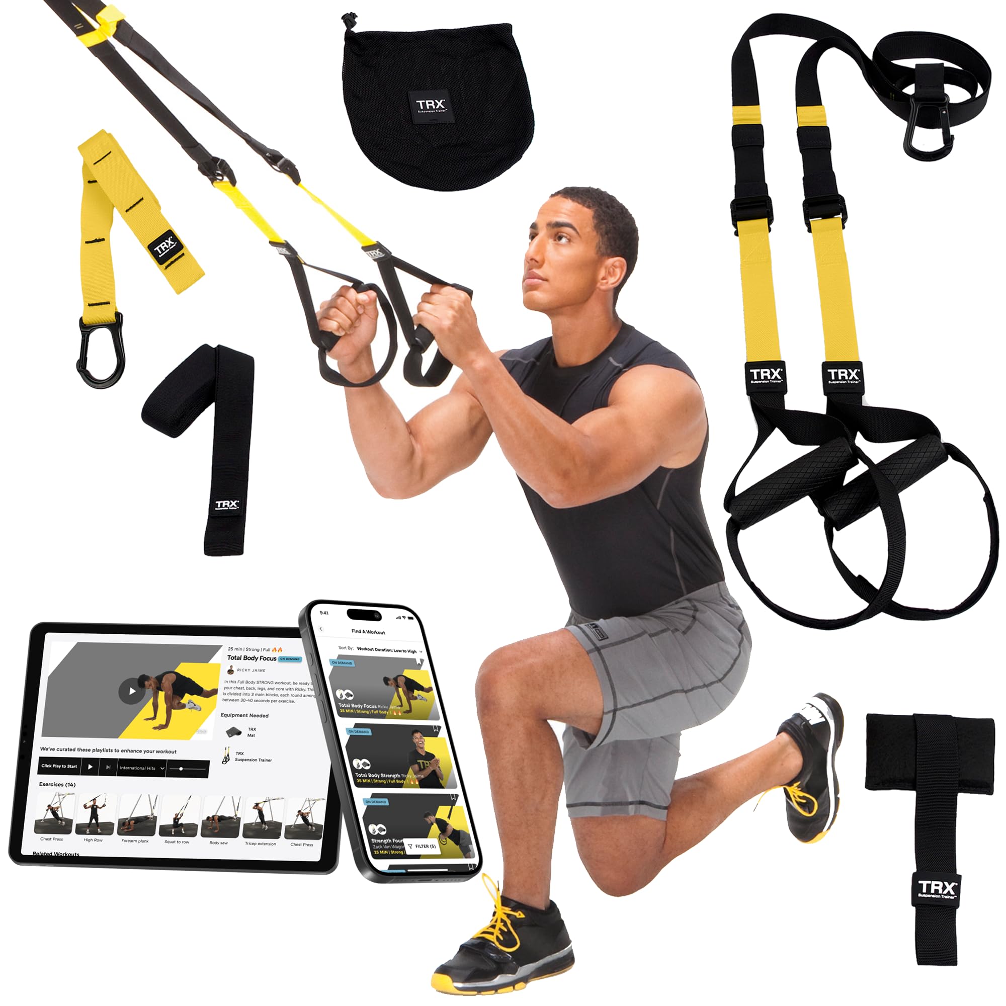 TRX PRO3 suspension trainer system, pro-level bodyweight station for your home gym on Amazon
