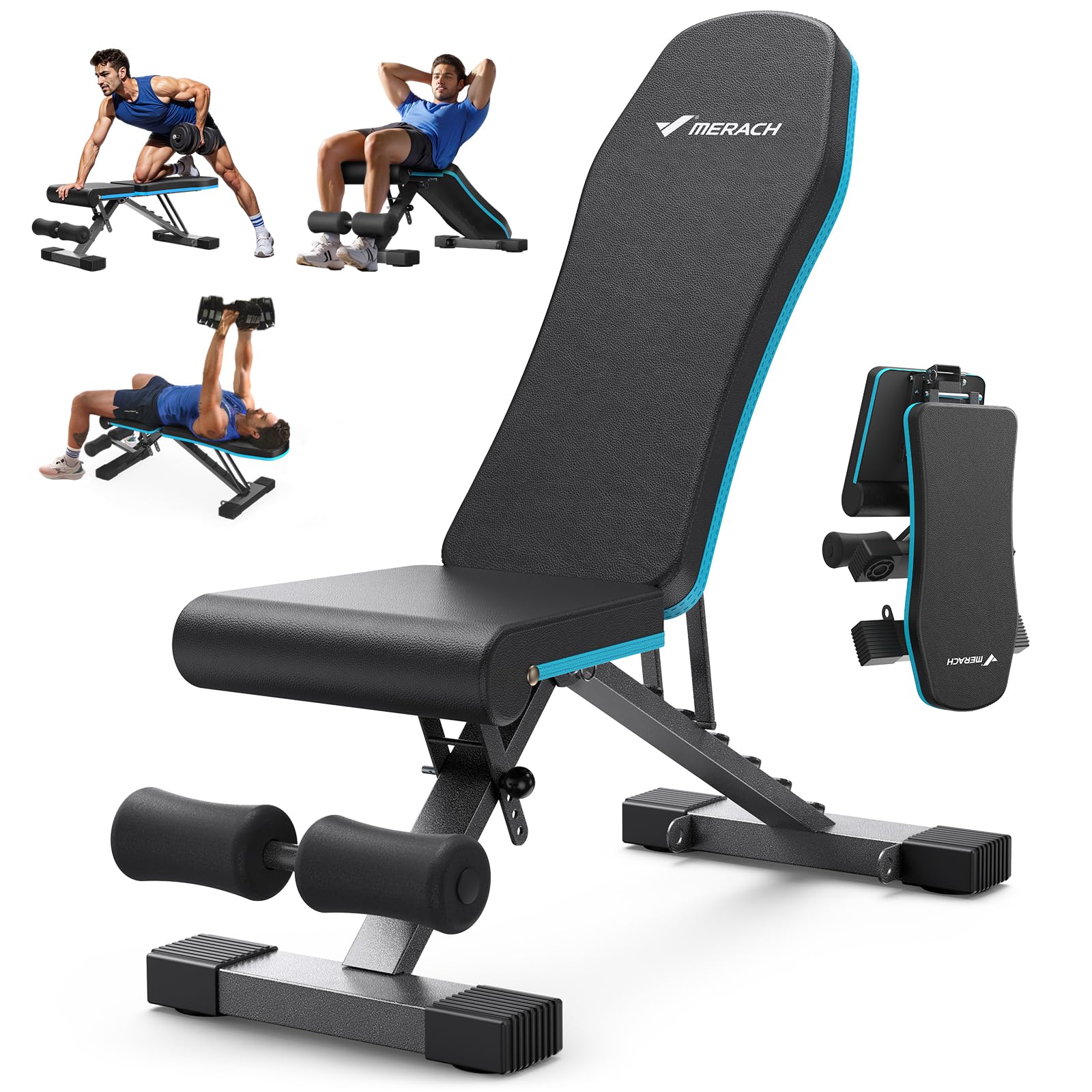 MERACH foldable weight bench for home gym, versatile 990 lbs station with an eye-catching Amazon deal