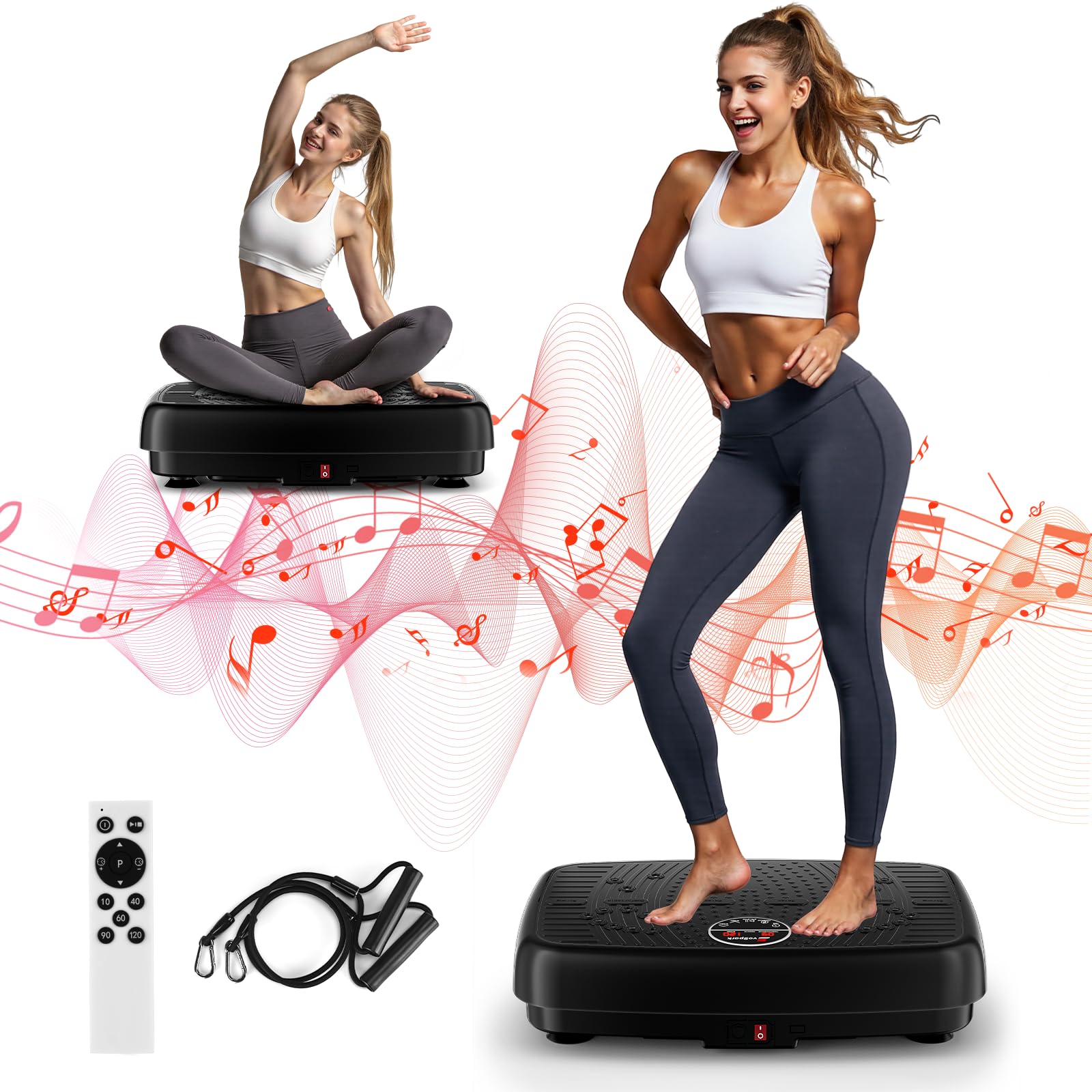 MOSUNY vibration plate 2026, powerful home platform for low-impact training with a strong Amazon deal