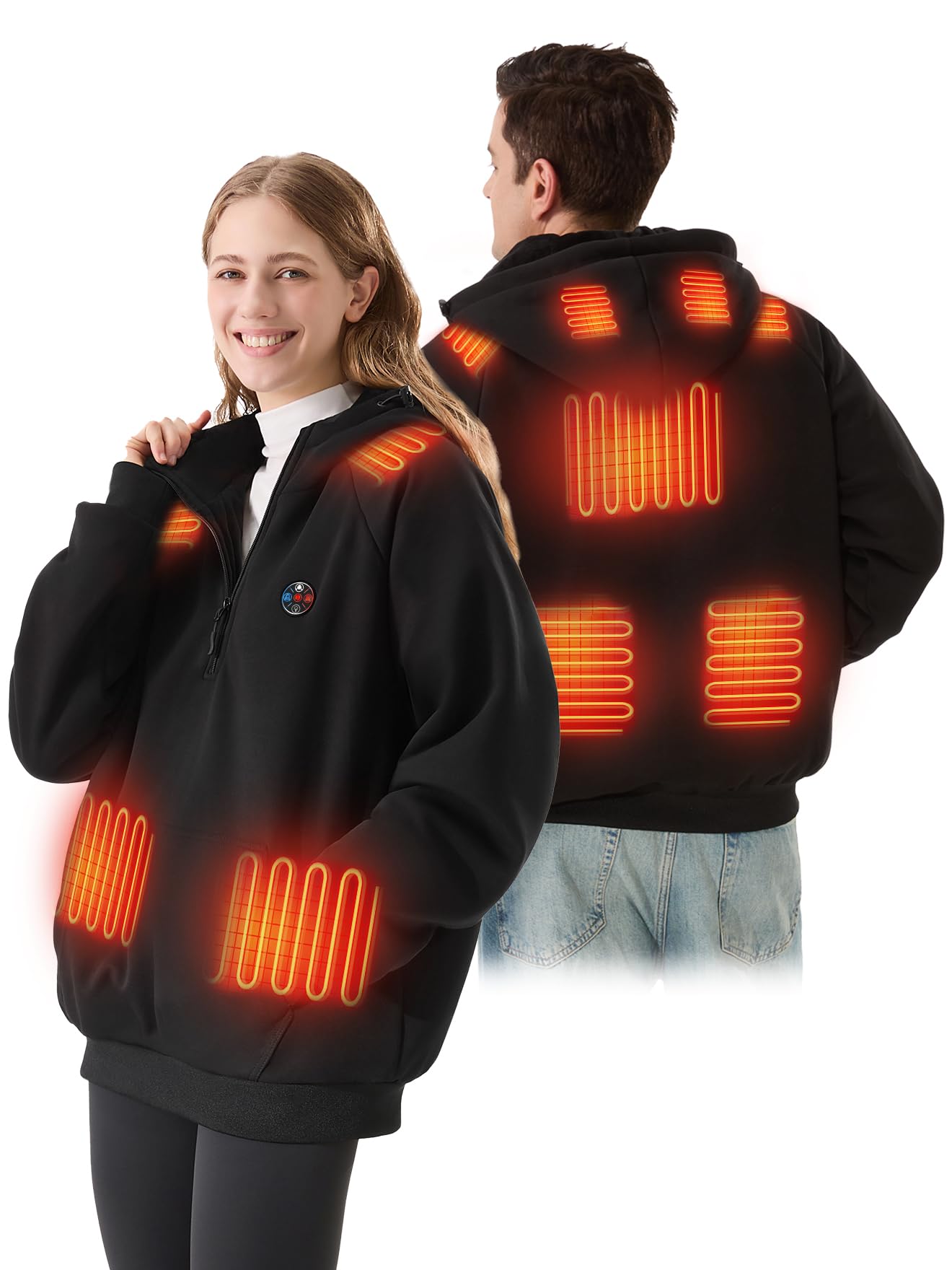 Dr.Prepare heated hoodie unisex with power bank, ultra-thick layer for cold home workouts now on Amazon
