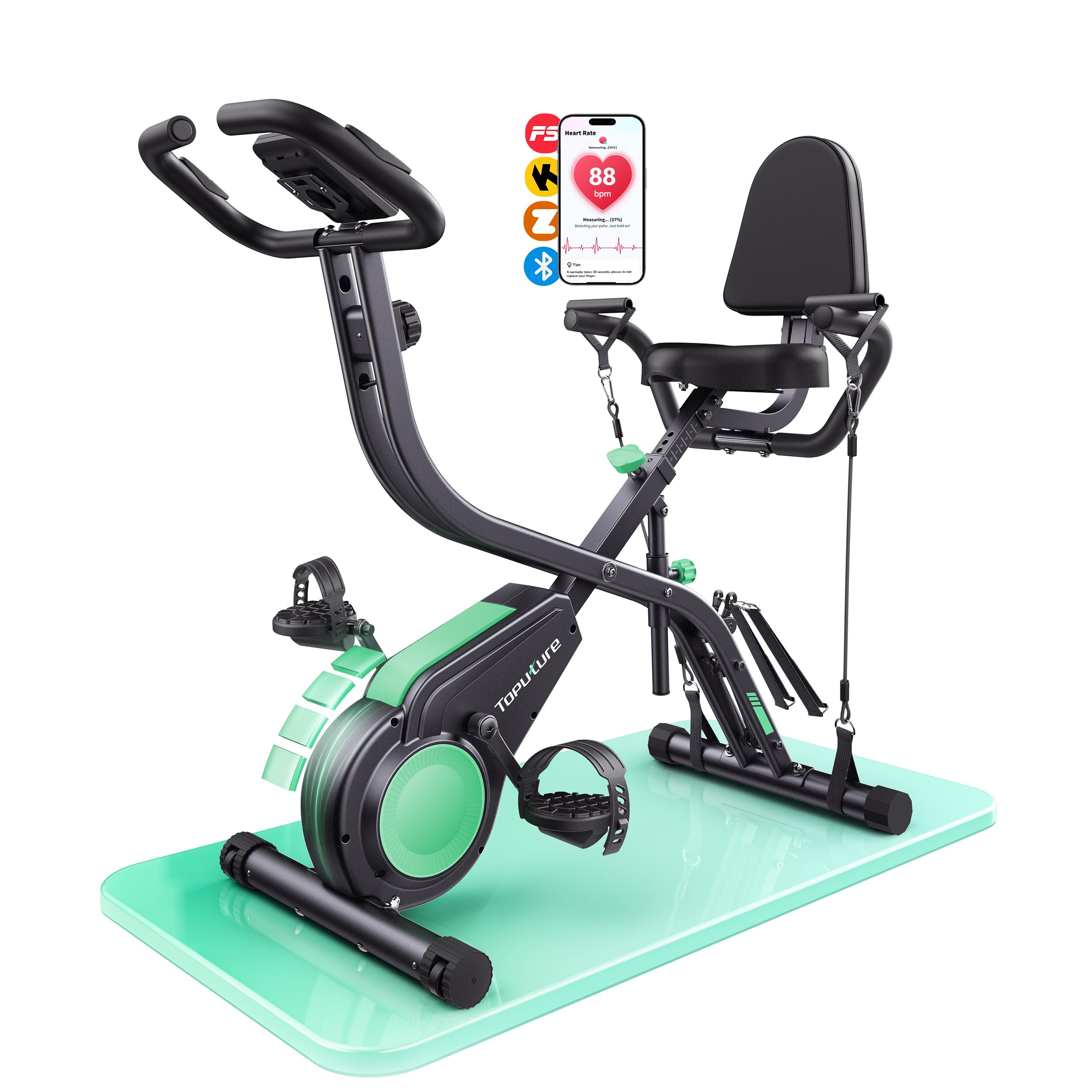 Toputure folding exercise bike, 5-in-1 home trainer with app and quiet flywheel now with a standout Amazon price