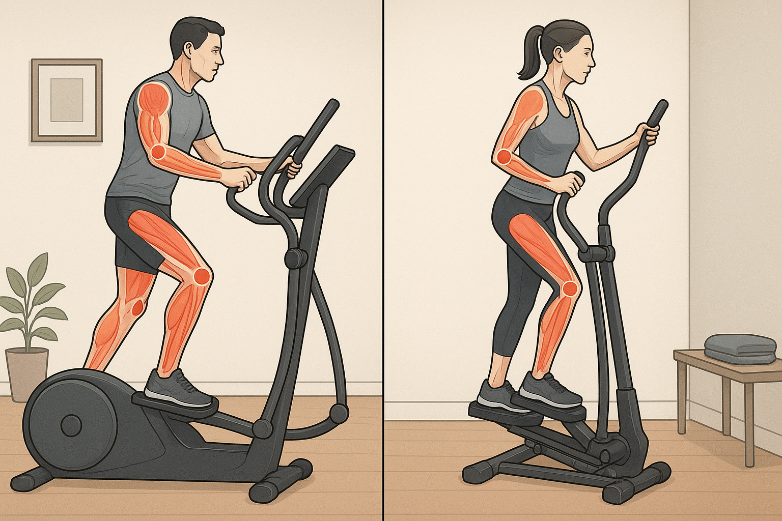 Elliptical vs stepper: which low-impact cardio wins in a home gym?