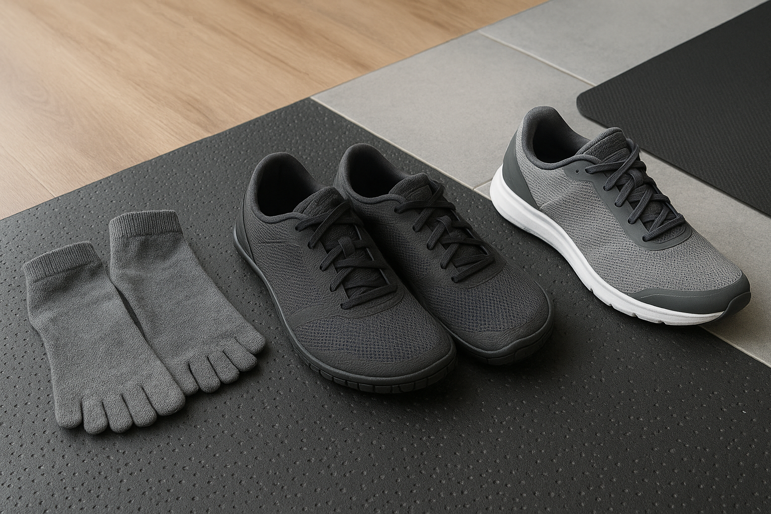 Home gym socks, grips and footwear: what to wear for stability and hygiene