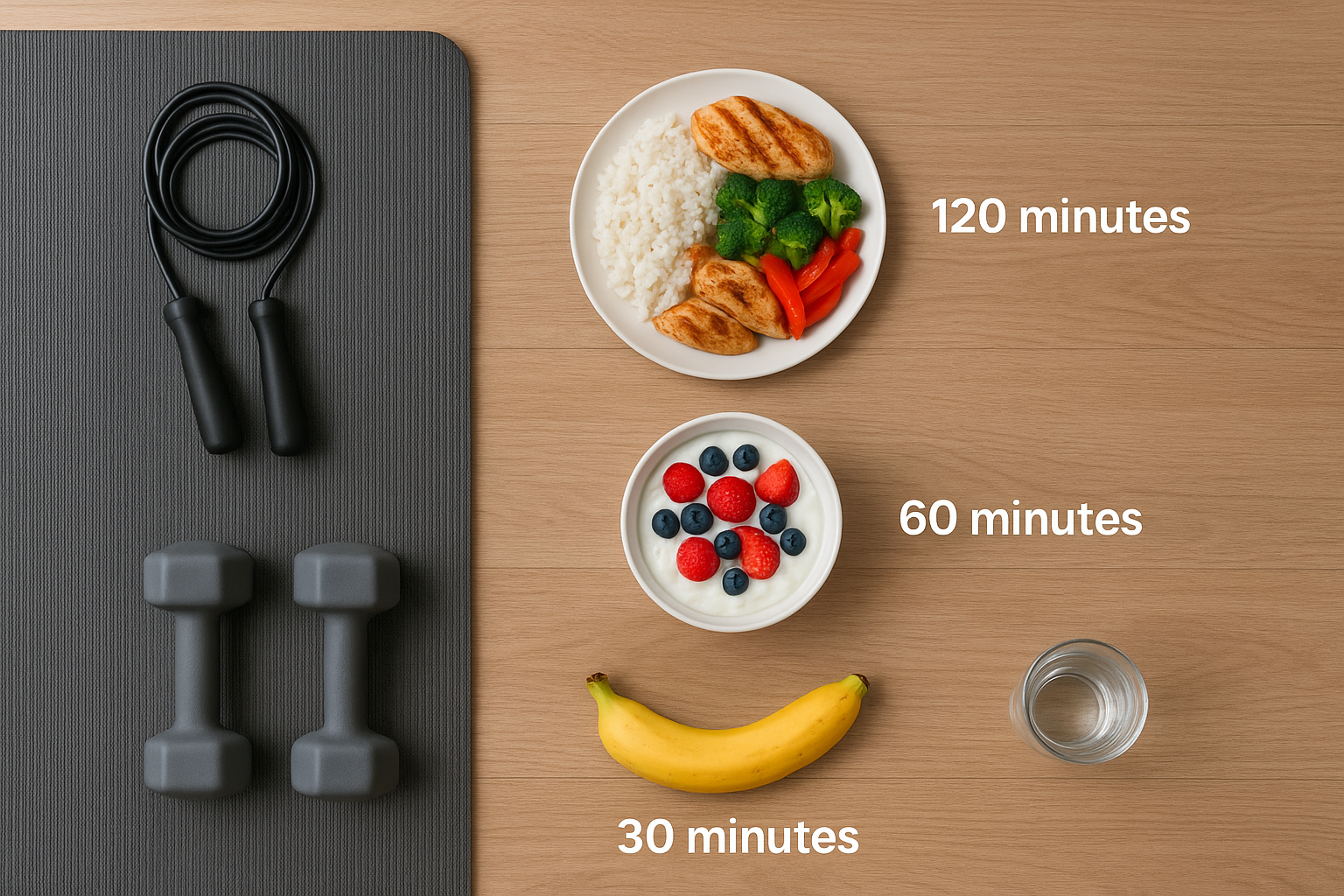Pre-workout nutrition for home training: what to eat 30, 60 or 120 minutes before exercise