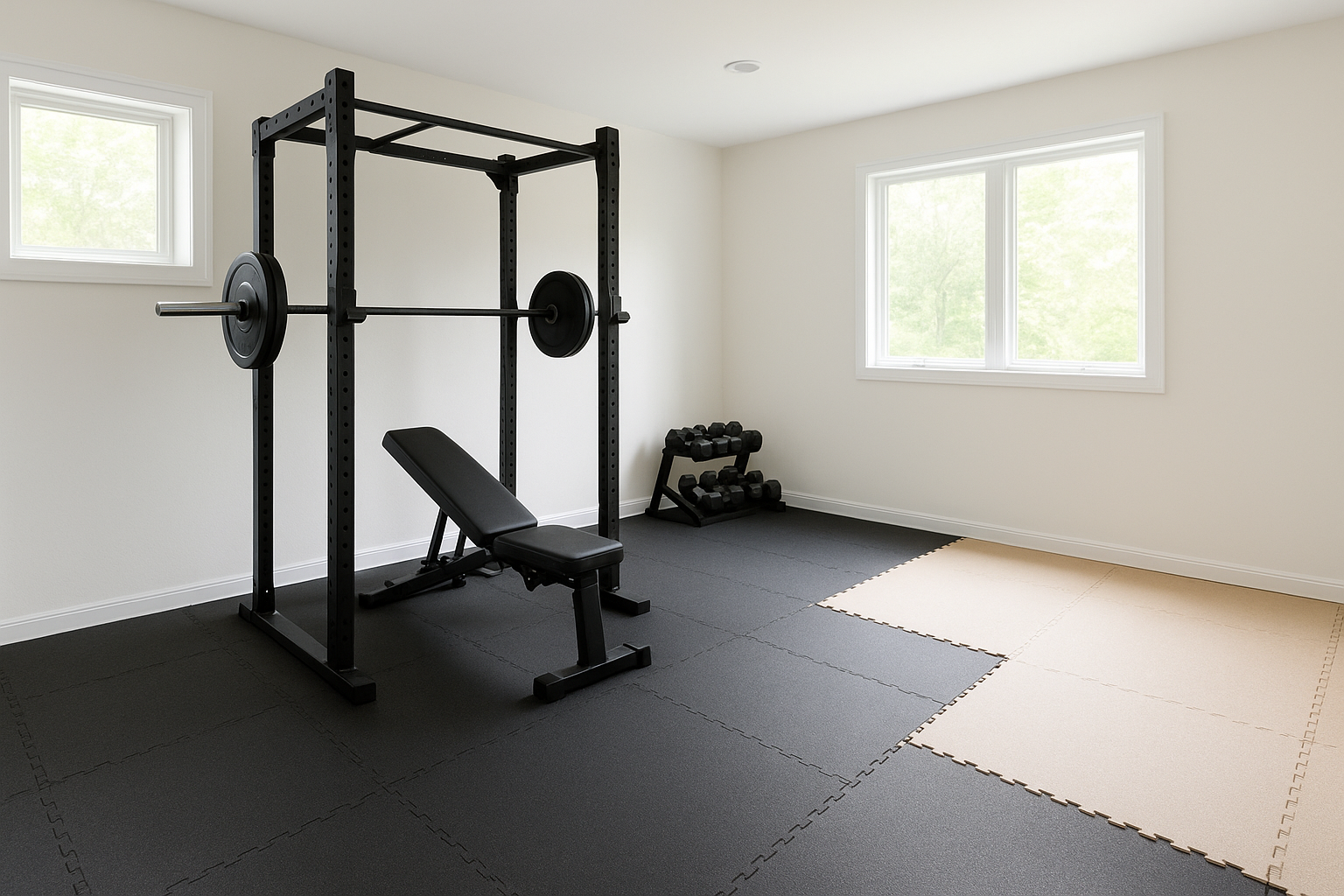 How to choose modular flooring and mats for a safe, quiet home gym
