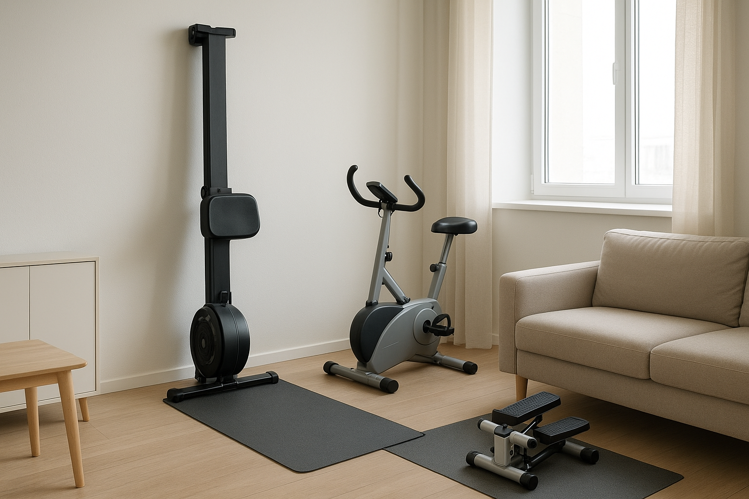 Compact rowers, bikes and steppers: how to choose the right cardio machine for a studio apartment