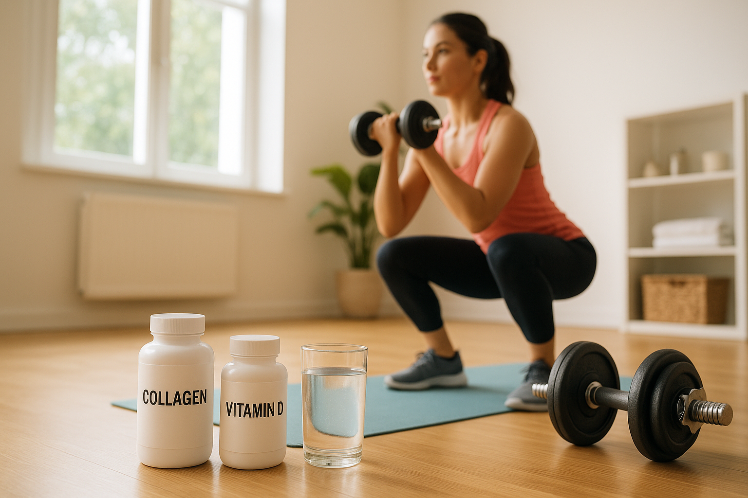 Collagen, vitamin D and calcium: supplements that can support bones and joints in home training