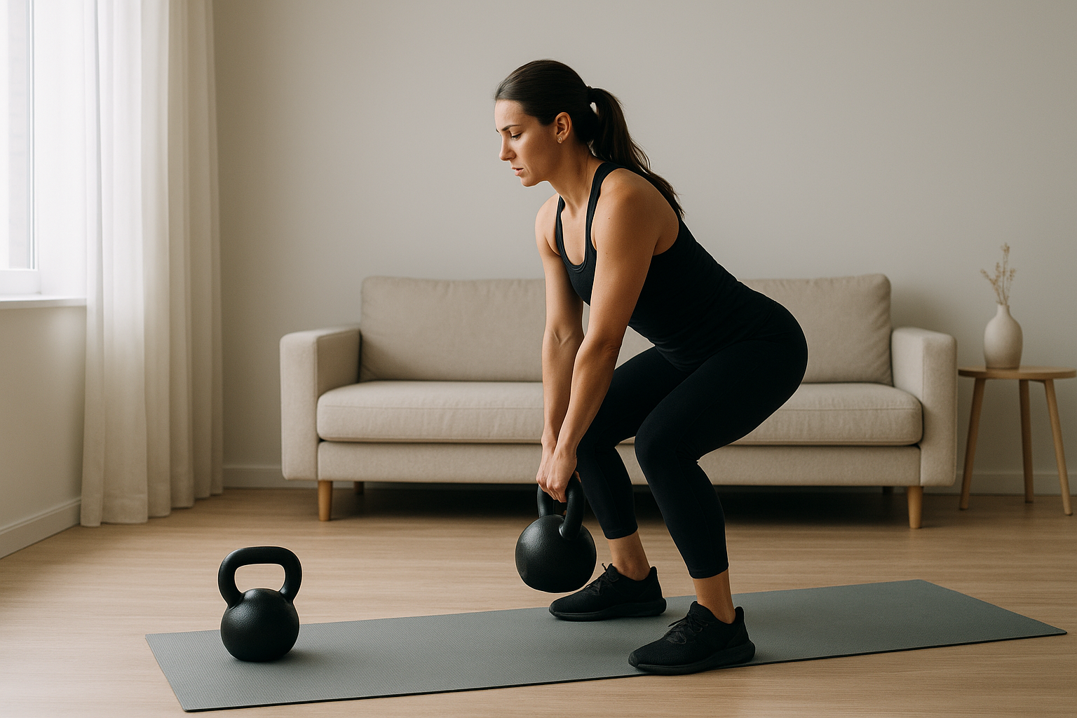 Minimalist kettlebell home workout: 30-minute strength routine with a single bell