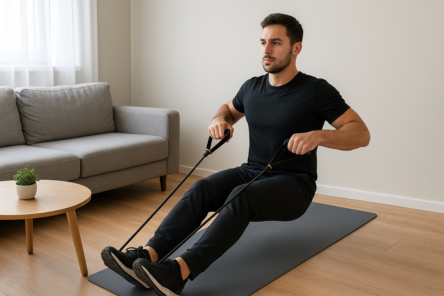 Full body resistance band workout for tiny spaces: 30 minutes, zero noise