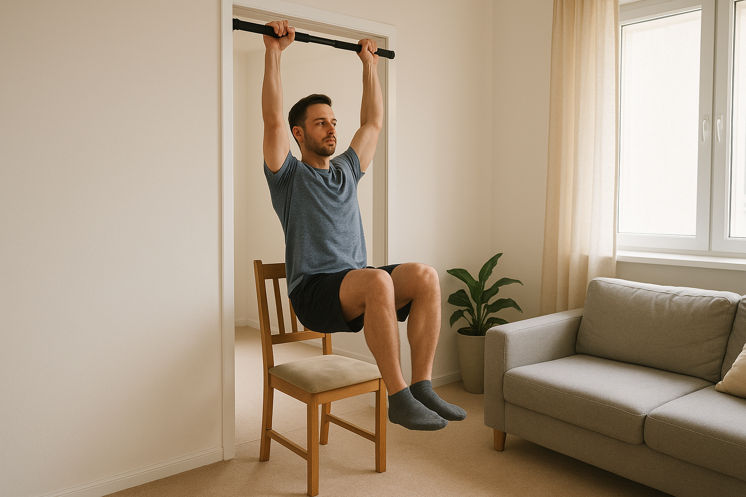 Bodyweight strength blueprint: 3-day home program using only a doorway and a chair
