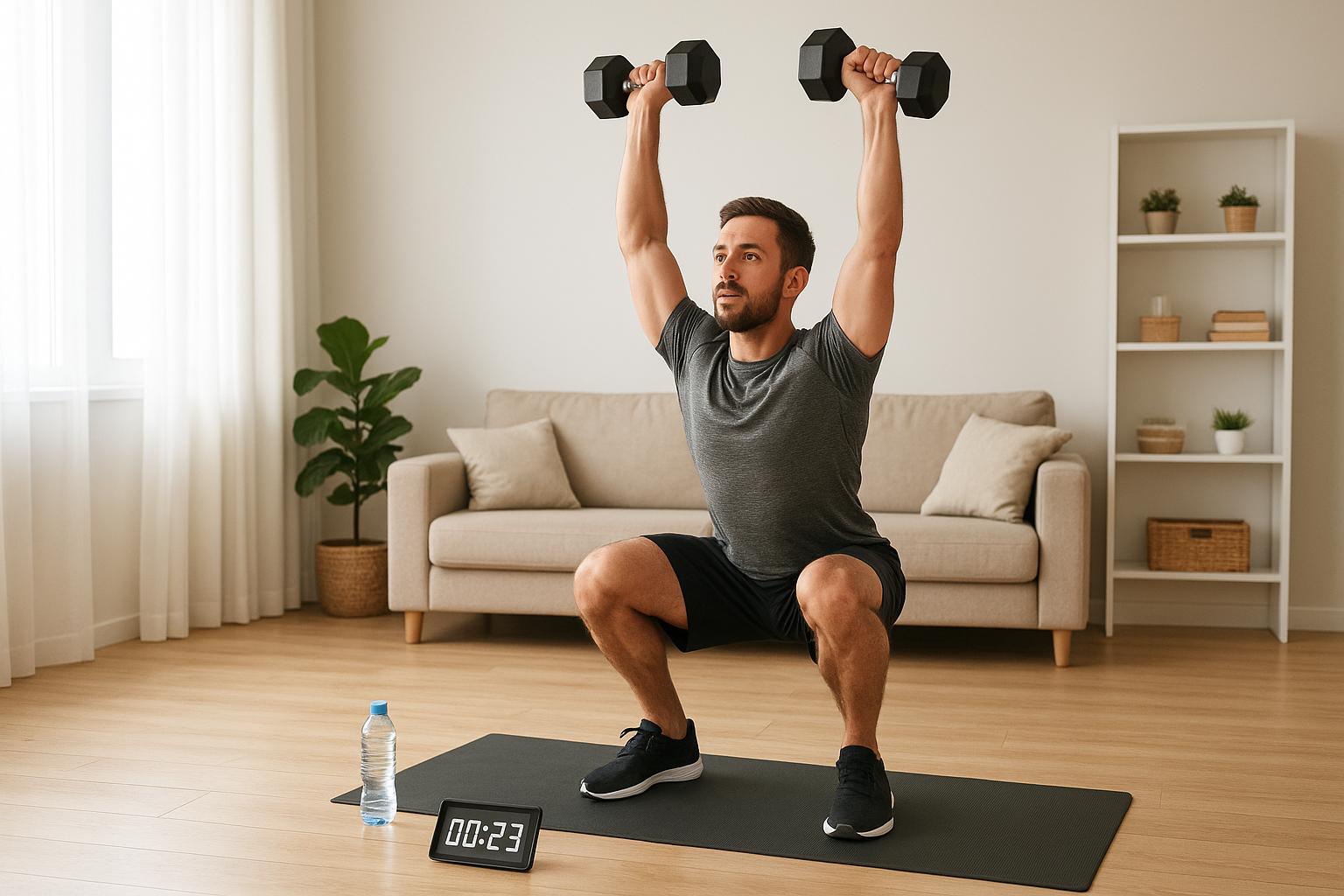 Dumbbell-only strength and cardio combo: a 40-minute home workout plan