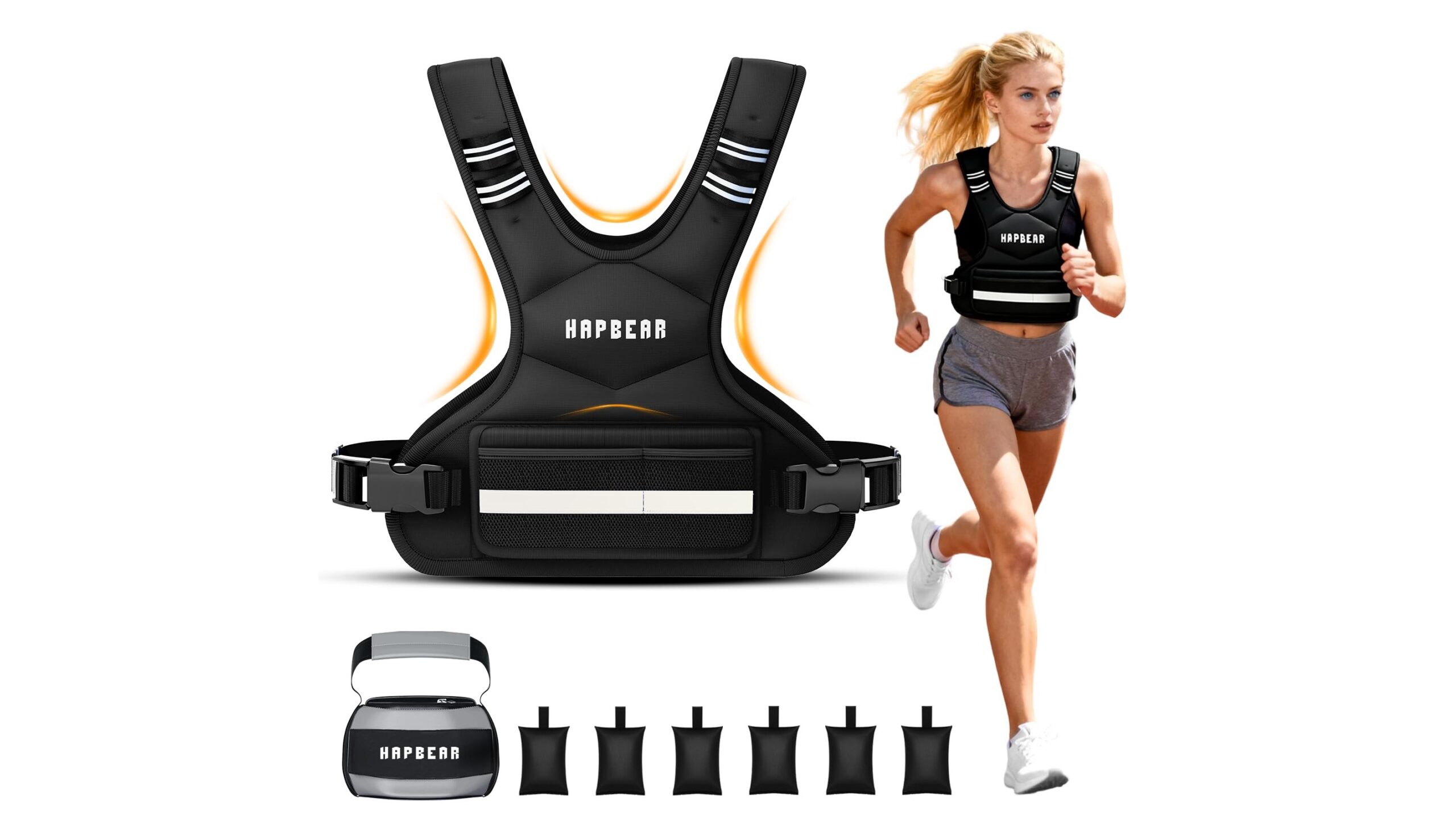 HAPBEAR adjustable weighted vest, from light cardio to intense strength at home