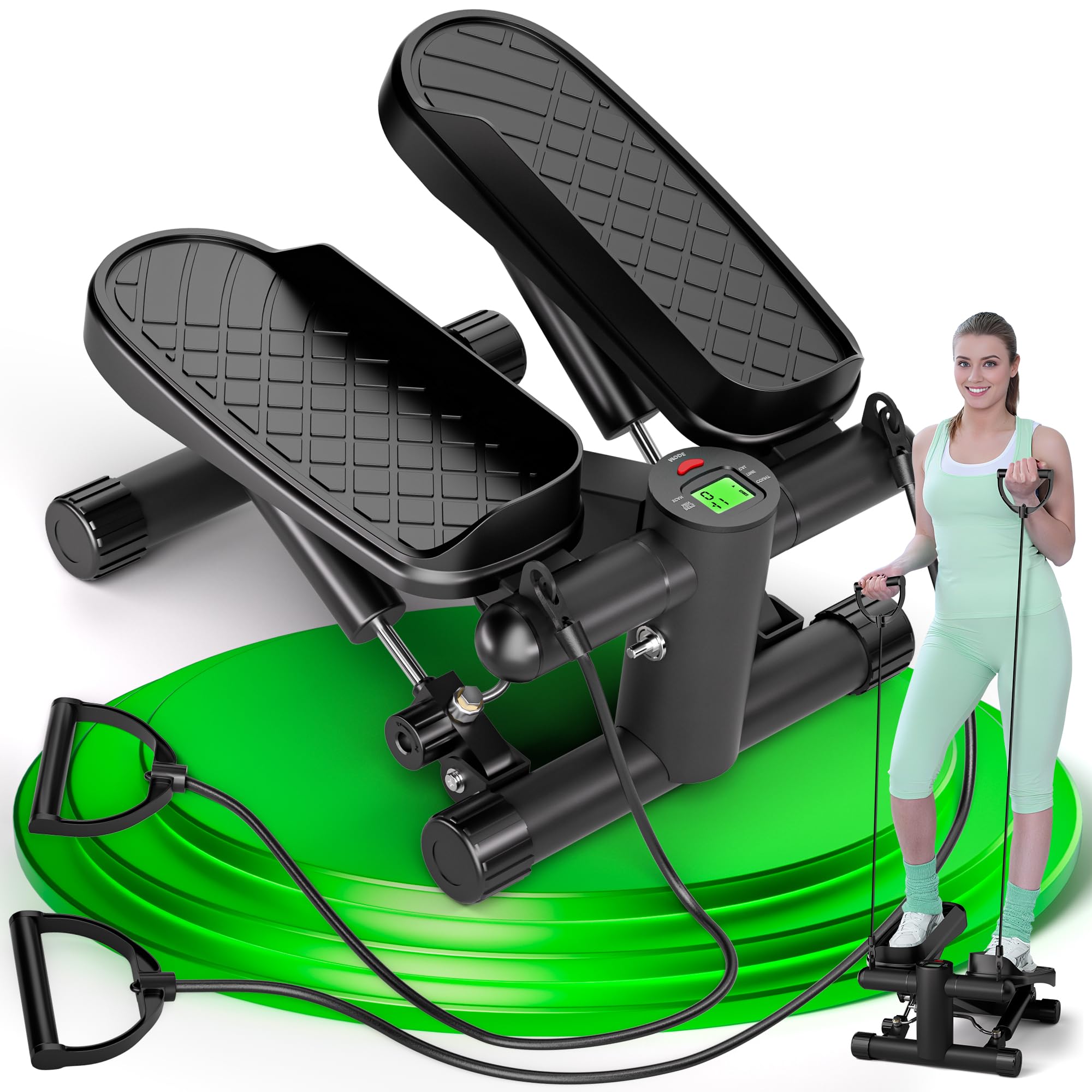 Ultrasport 2in1 mini stepper with resistance bands, small-space cardio and toning buy