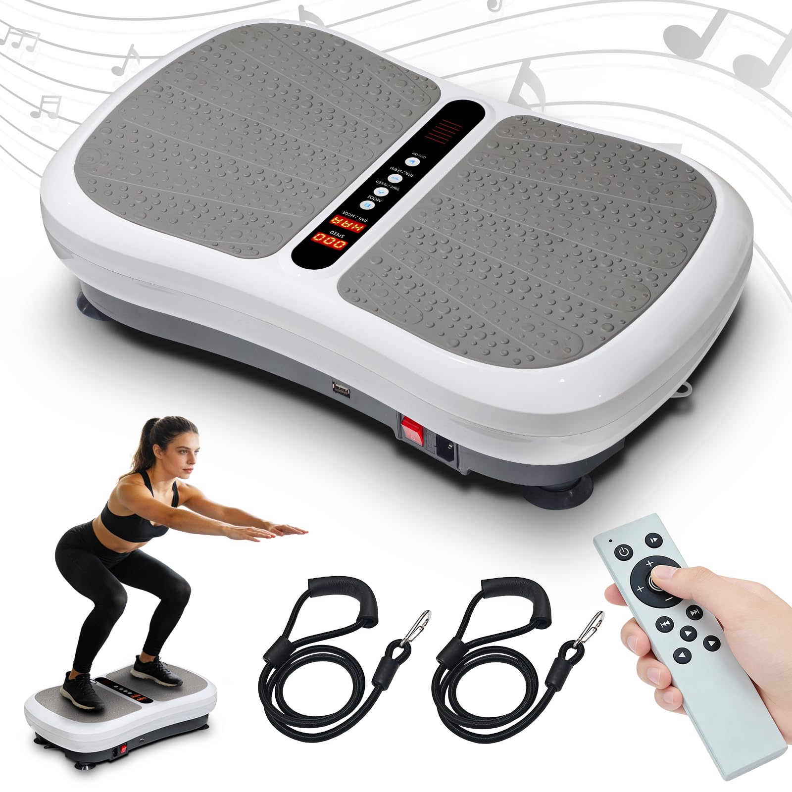 Vibration plate exercise machine with Bluetooth, full body home workout platform on Amazon