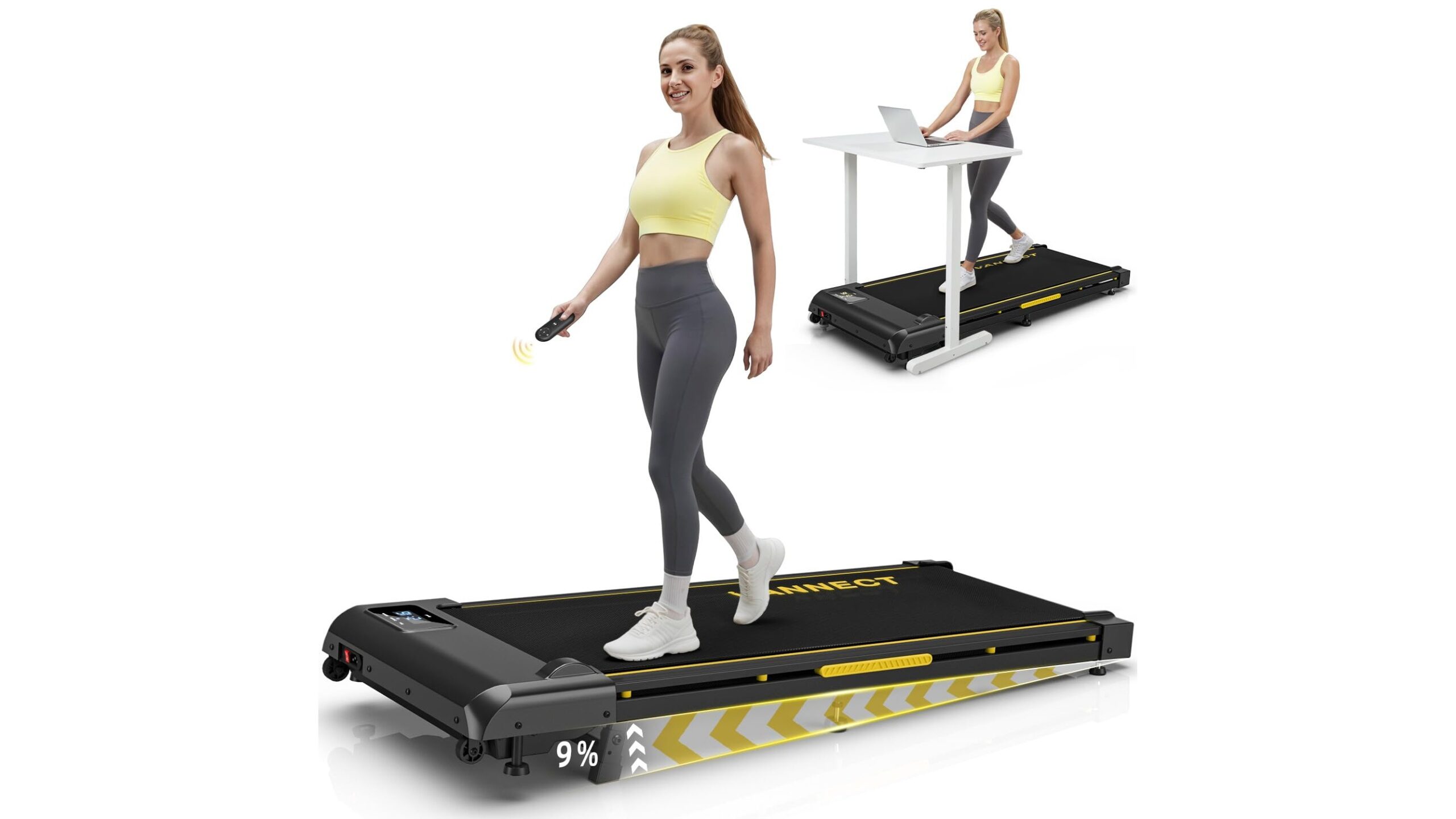 6 in 1 folding treadmill with incline and app, the all-in-one walking pad for serious home cardio