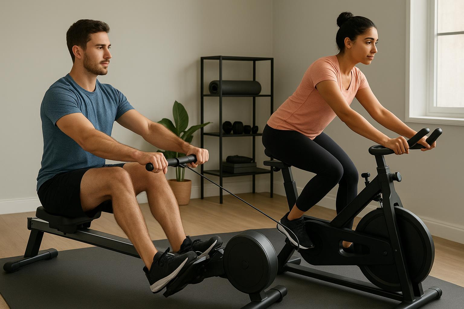 Rowing vs cycling at home: which cardio machine is better for your joints and goals
