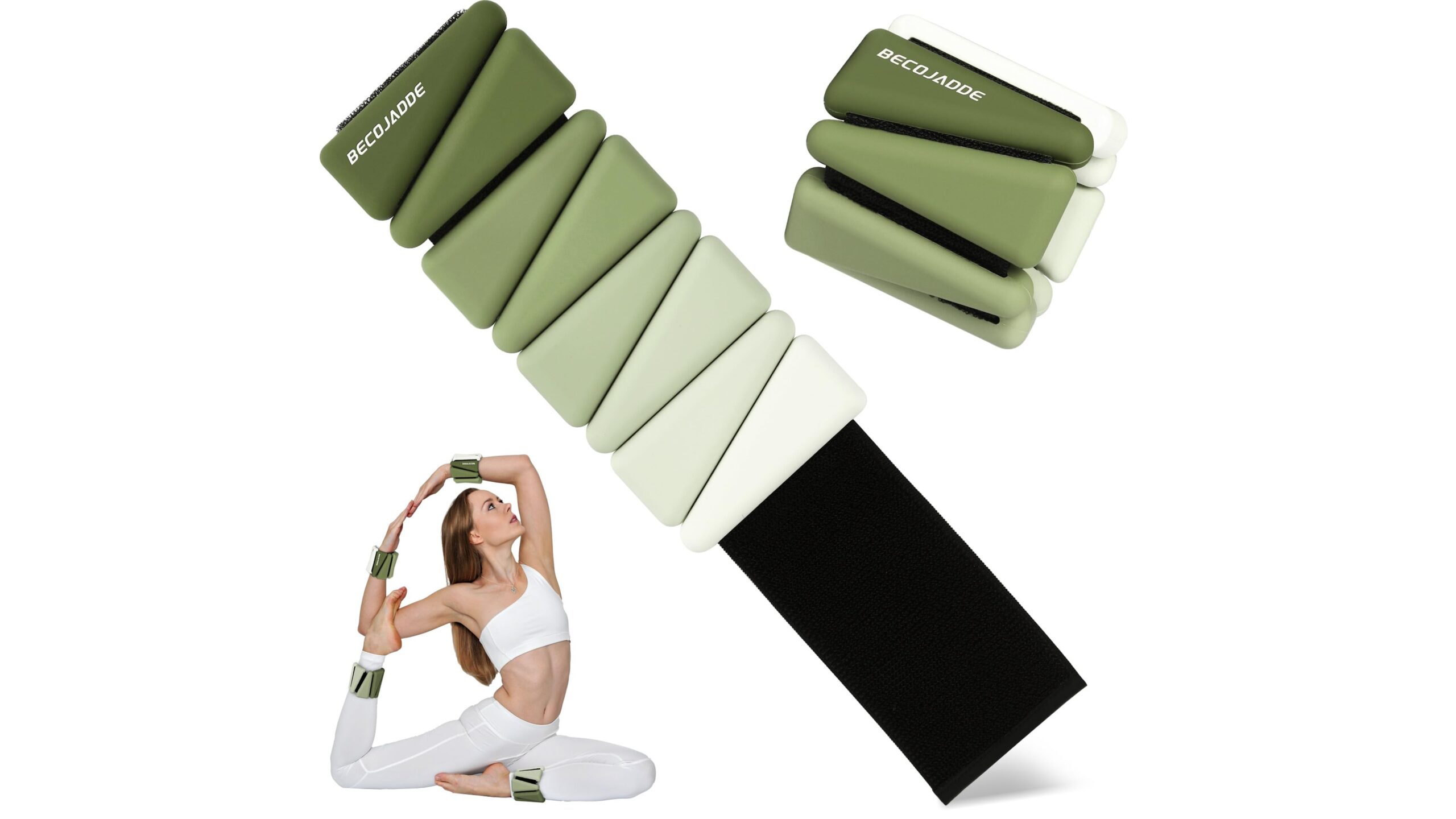 BECOJADDE ankle weights set, an easy way to level up walking, pilates and yoga at home