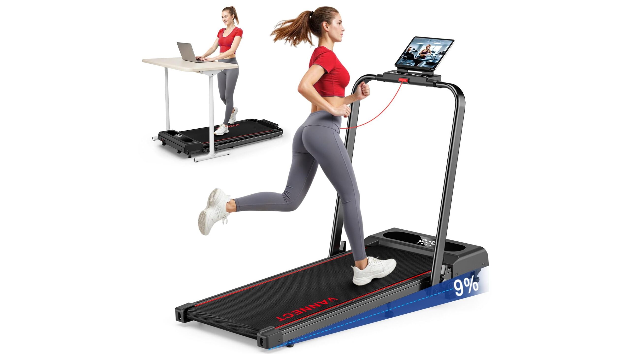 6 in 1 folding treadmill with incline, the all‑in‑one walking pad for home and office now on Amazon