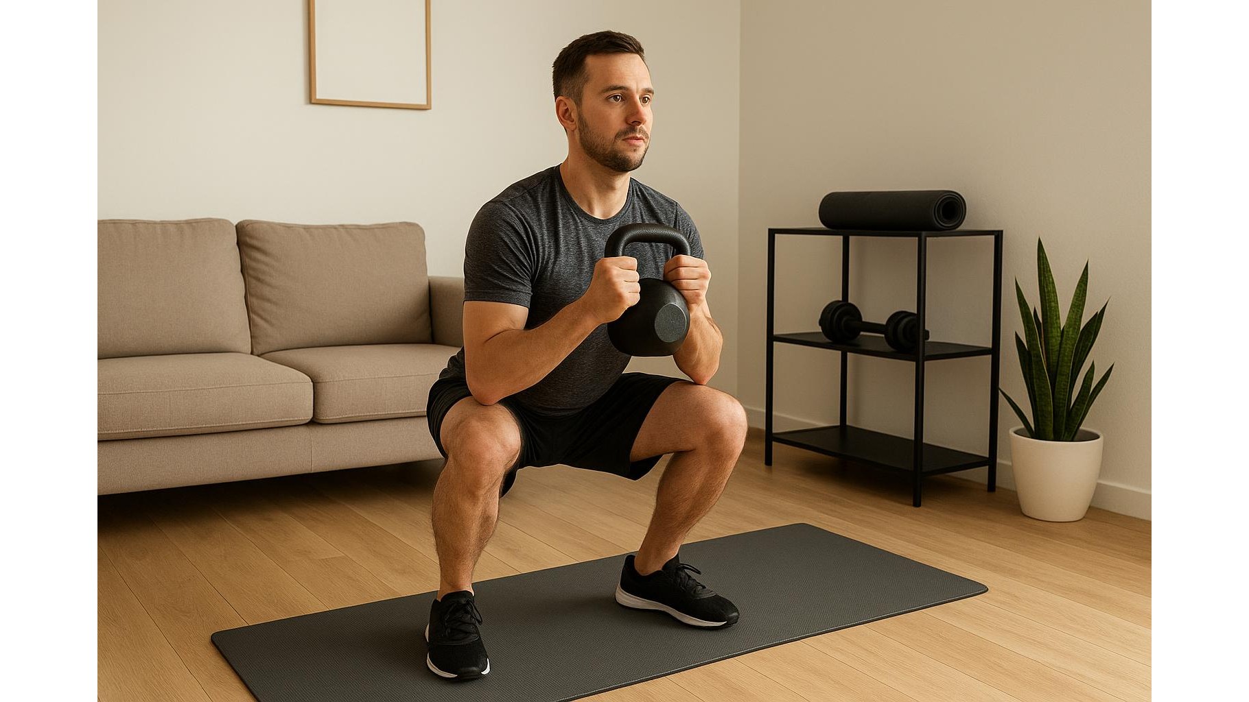 10 x 10 home strength challenge: full body workout with a single kettlebell