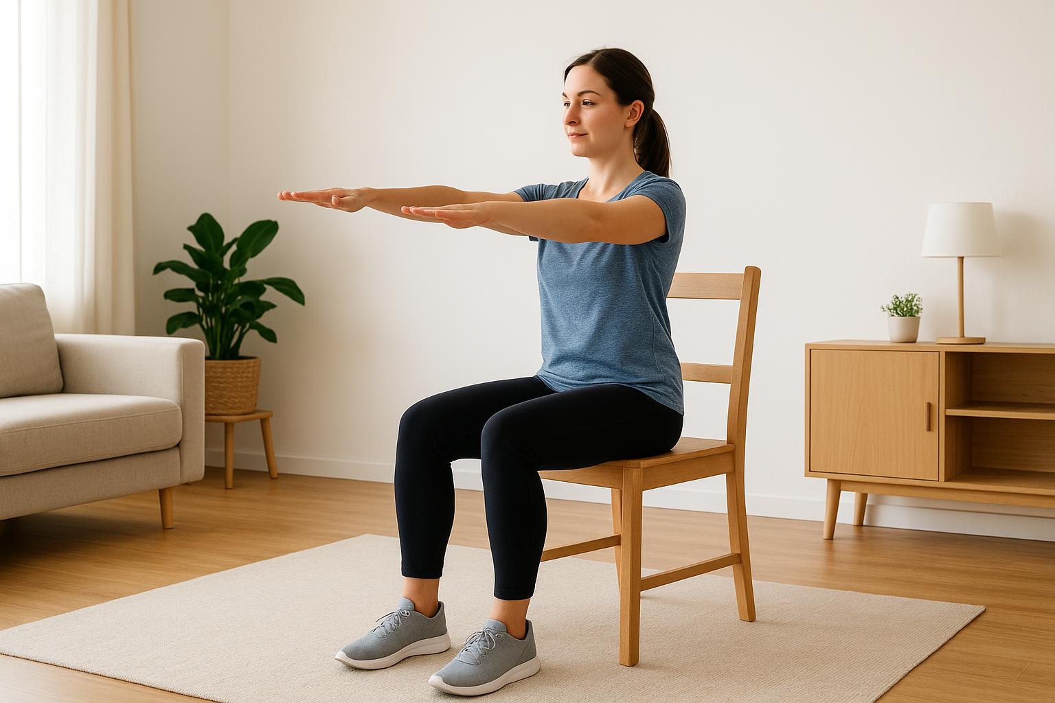 Beginner home workout for absolute newbies: 20-minute routine using only a wall and a chair