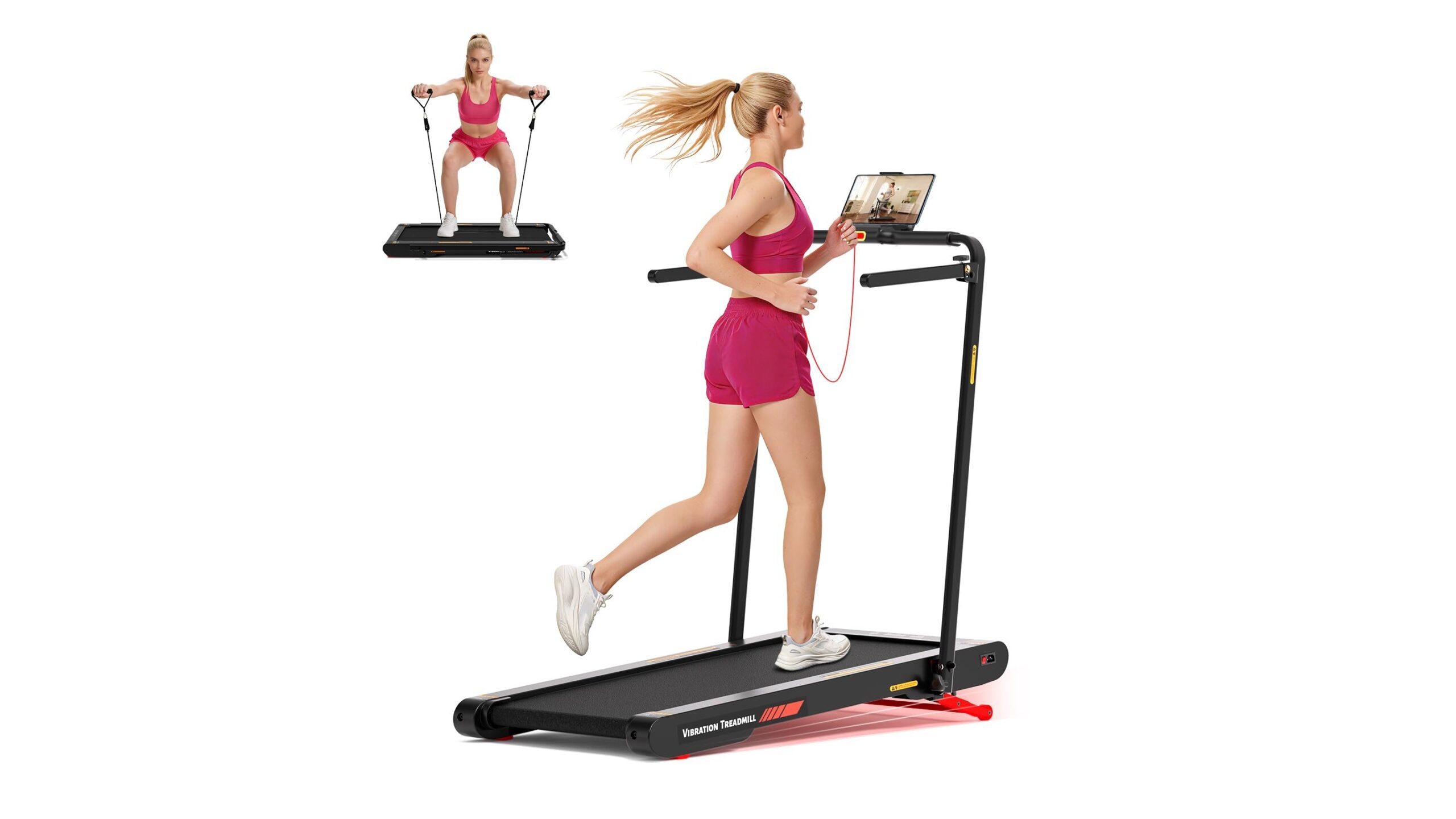 Sperax walking vibration pad, compact treadmill with app control perfect for quiet home cardio