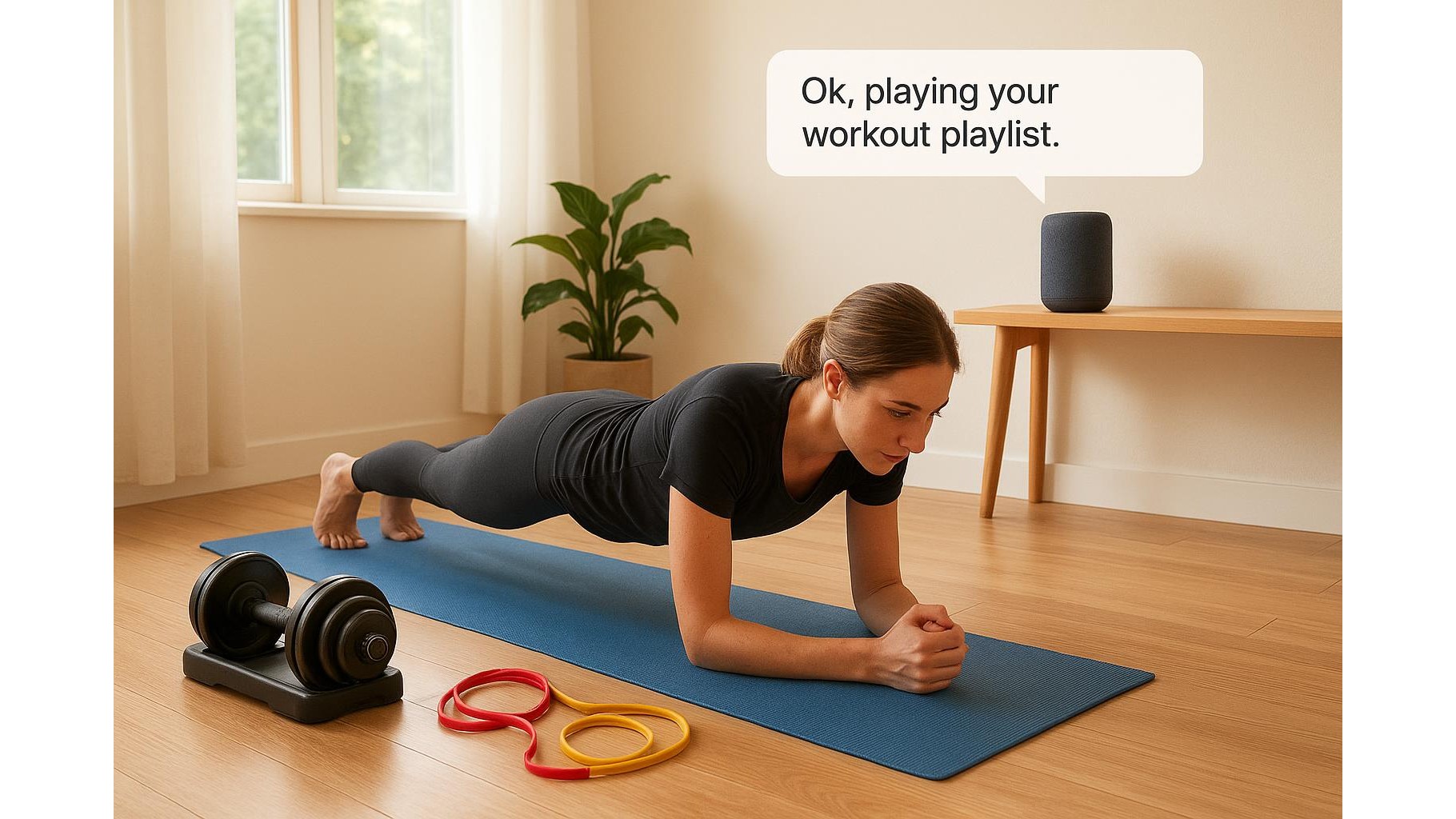 Using voice assistants and smart speakers as your hands‑free home workout coach