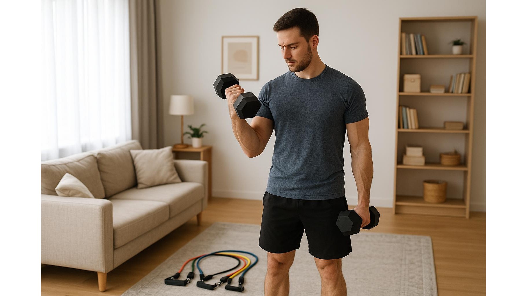 30-minute dumbbell and band workout for strong arms at home