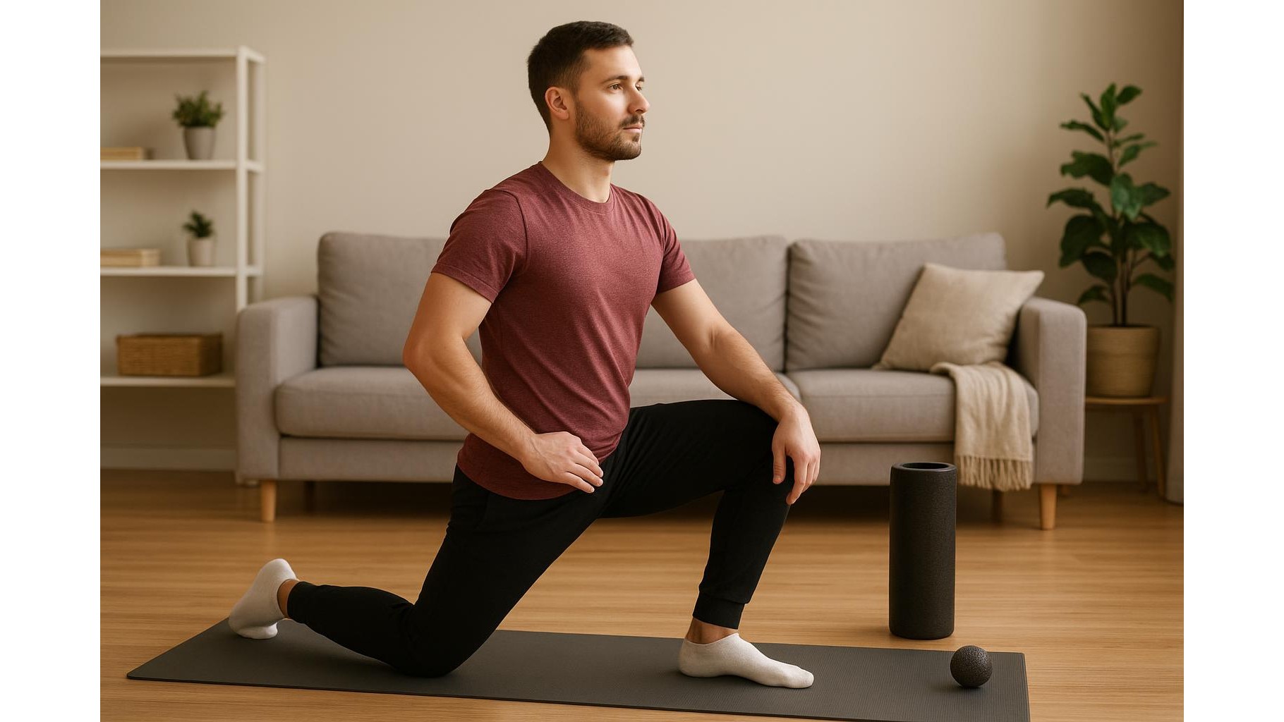 At-home hip flexor and quad release: a simple routine for people who sit and squat
