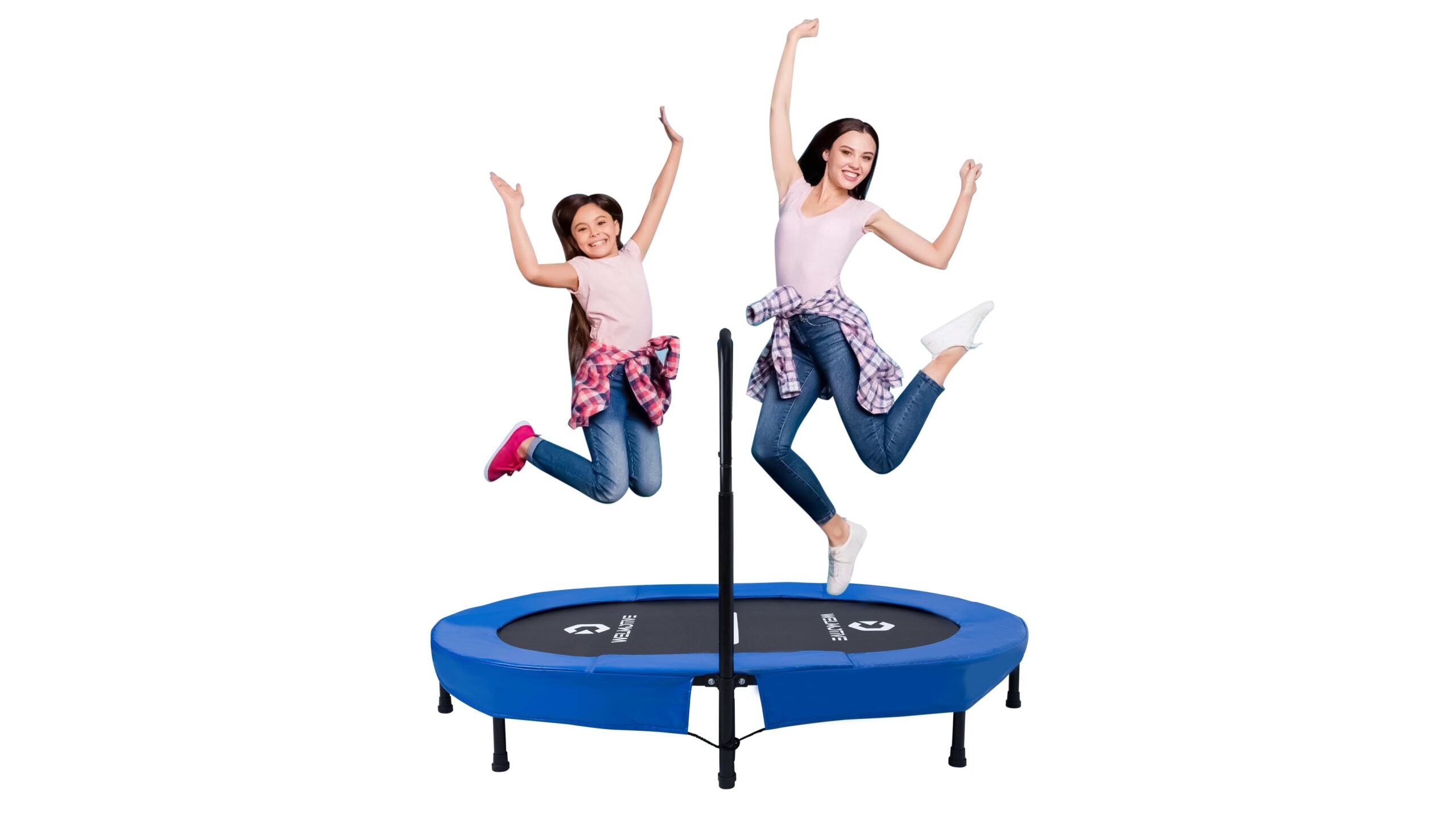 Welmotive foldable indoor trampoline, compact rebounder for quiet home cardio in offerta