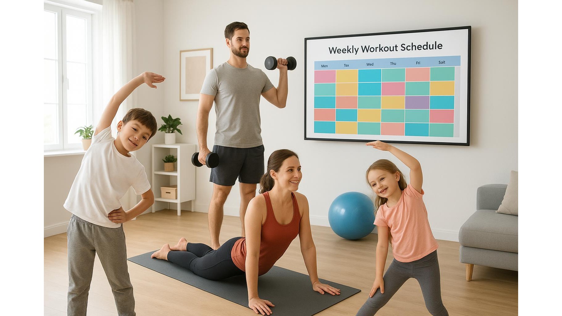 Using family calendar apps to coordinate shared home gym time without conflicts