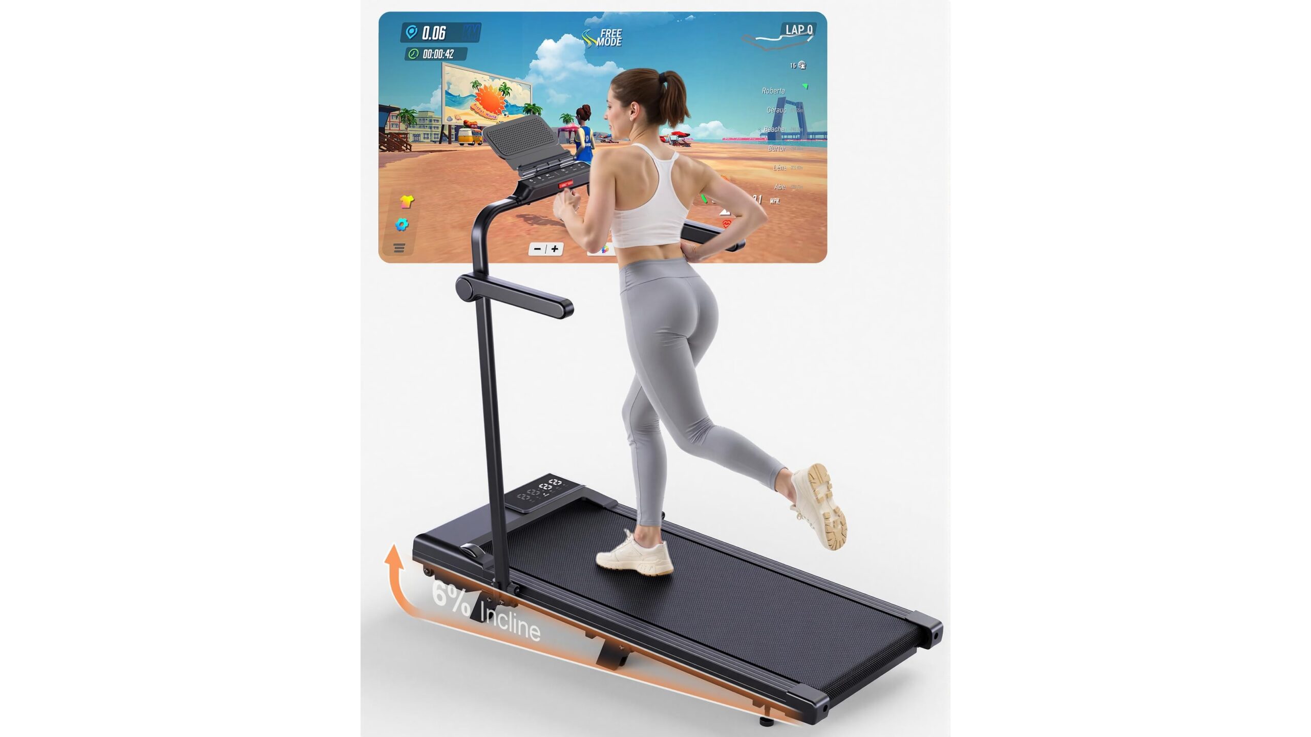 Superun walking pad under desk treadmill, a compact incline solution for staying active at home