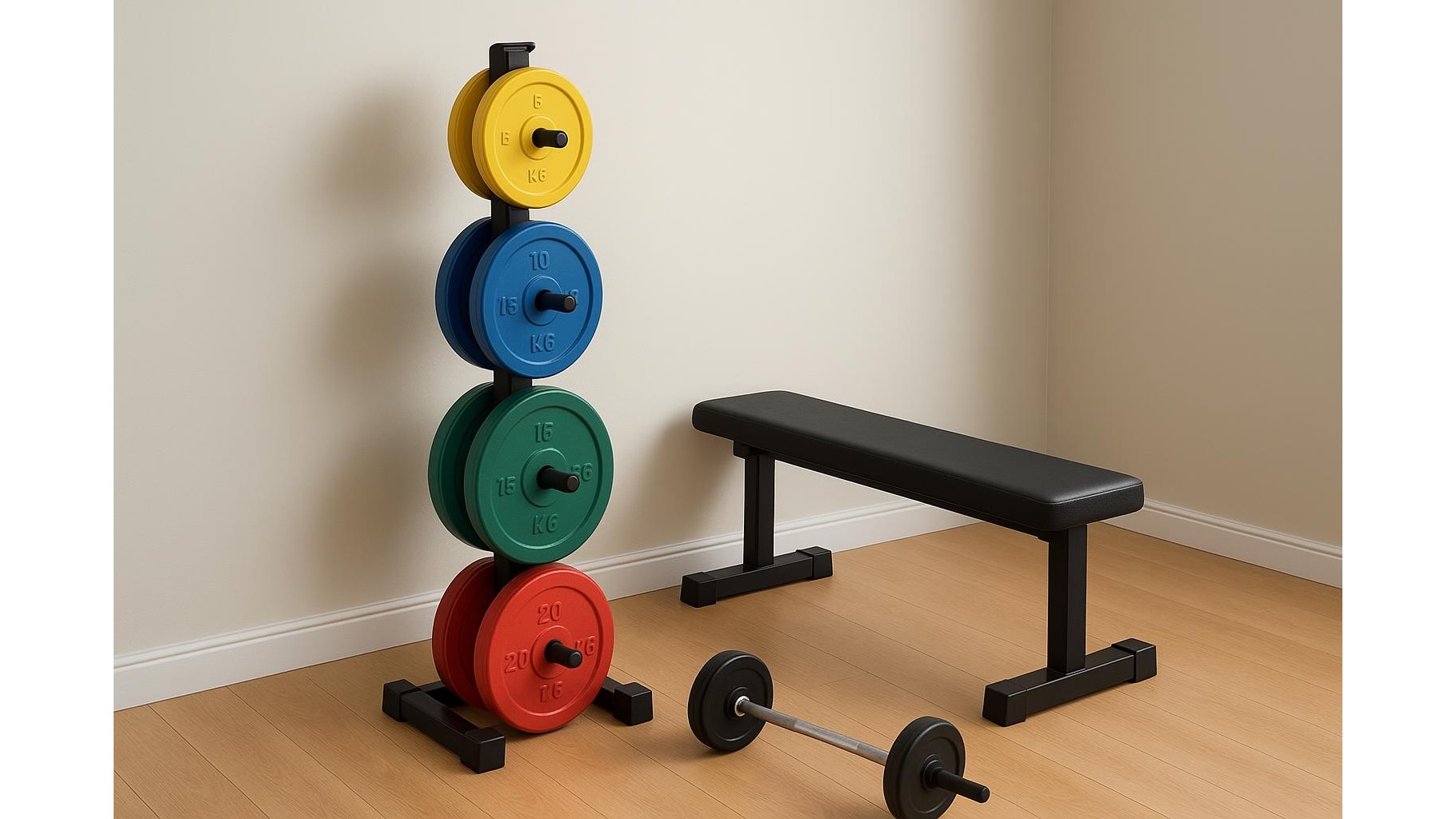 How to choose a compact weight tree for plates and dumbbells in your home gym