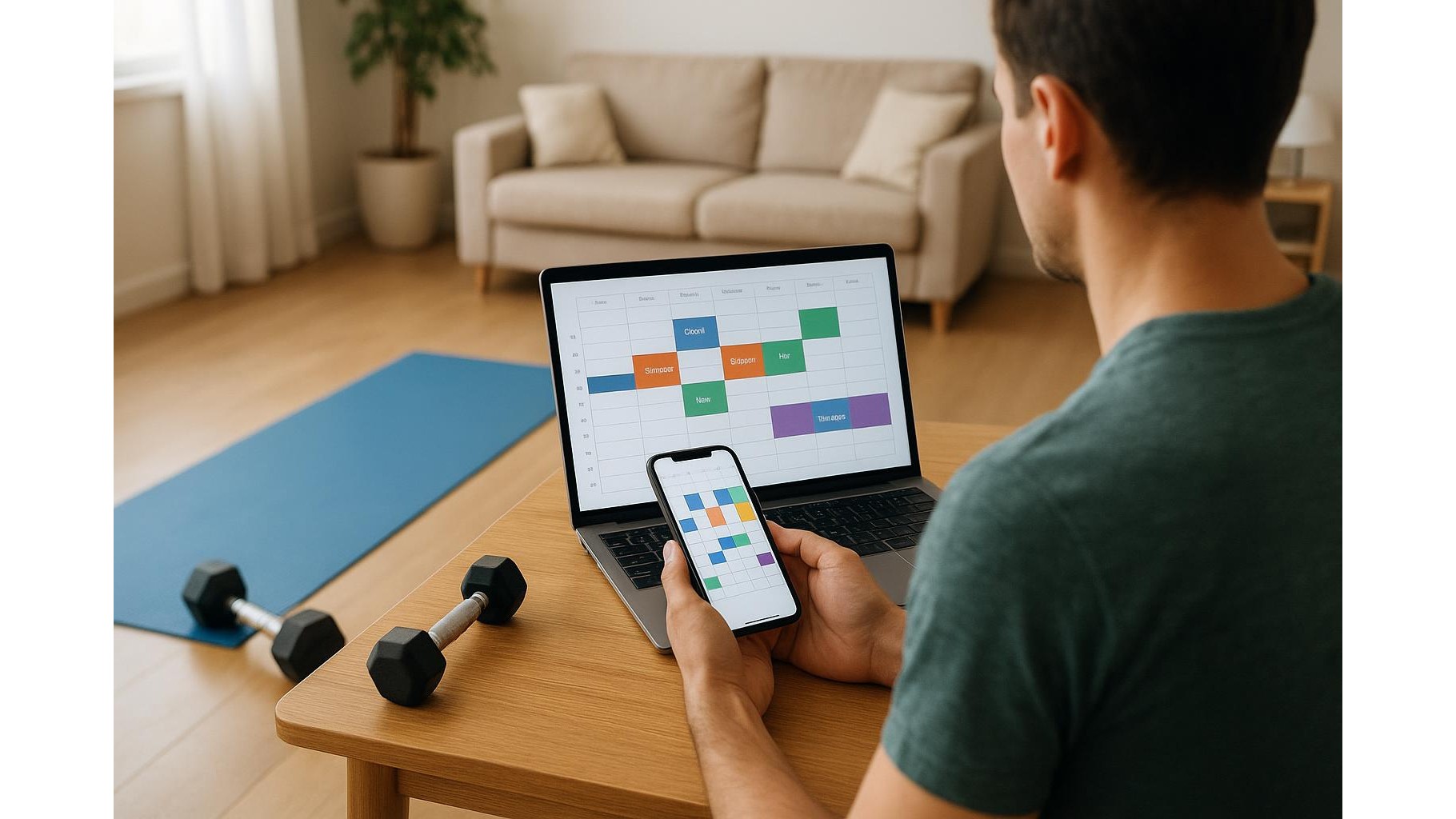 Using calendar blocks and smart reminders to protect your home workout time