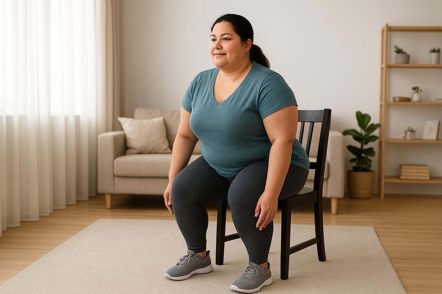 Home strength plan for beginners with obesity: a gentle 3-day routine with chair support