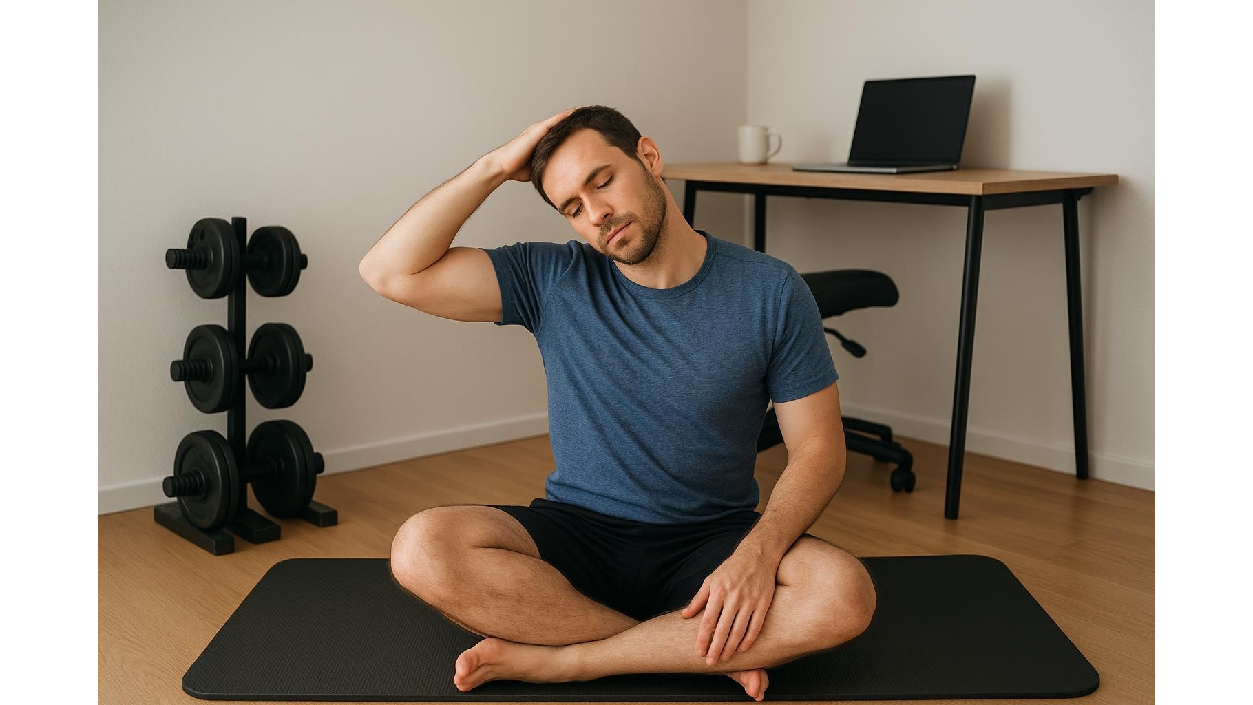 At-home neck and shoulder care for desk workers who lift: simple daily routine in 15 minutes