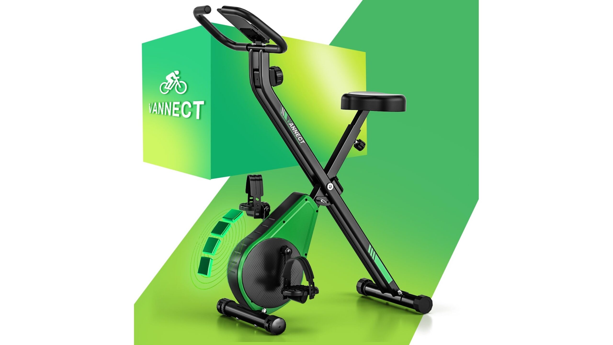 Upgraded folding exercise bike on Amazon, compact indoor cycling with a surprisingly comfortable seat